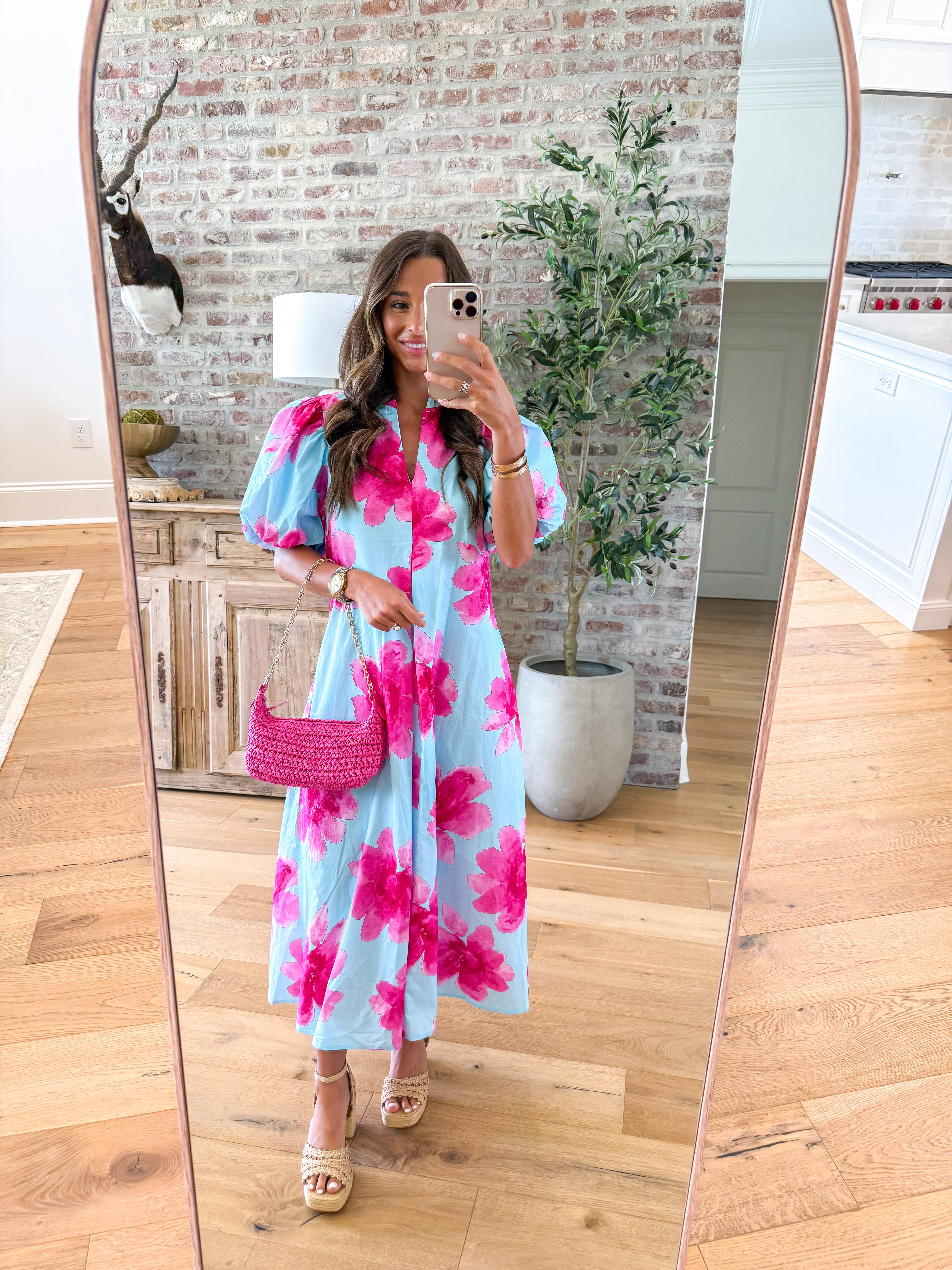 Something Blue Floral Midi