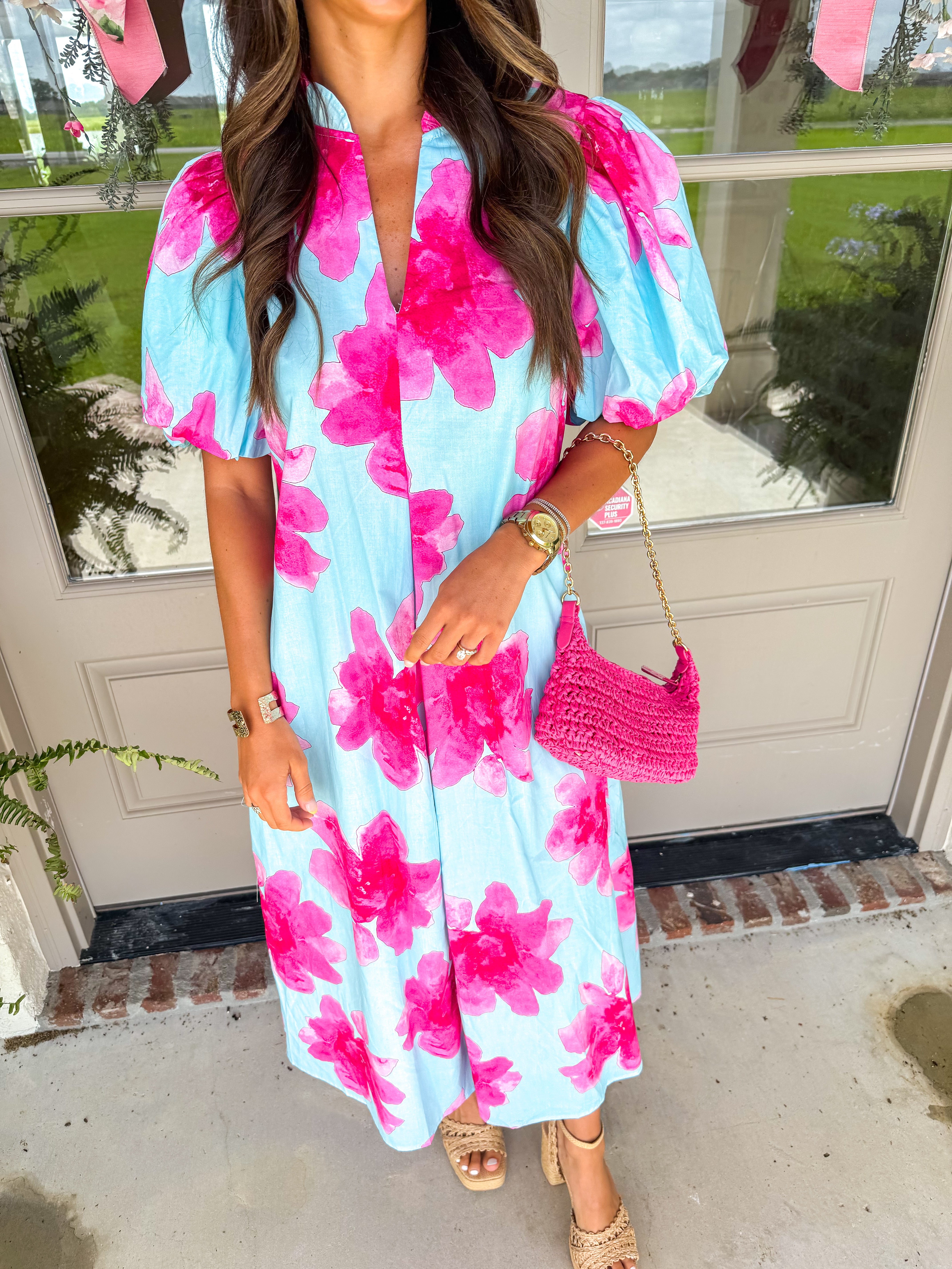Something Blue Floral Midi