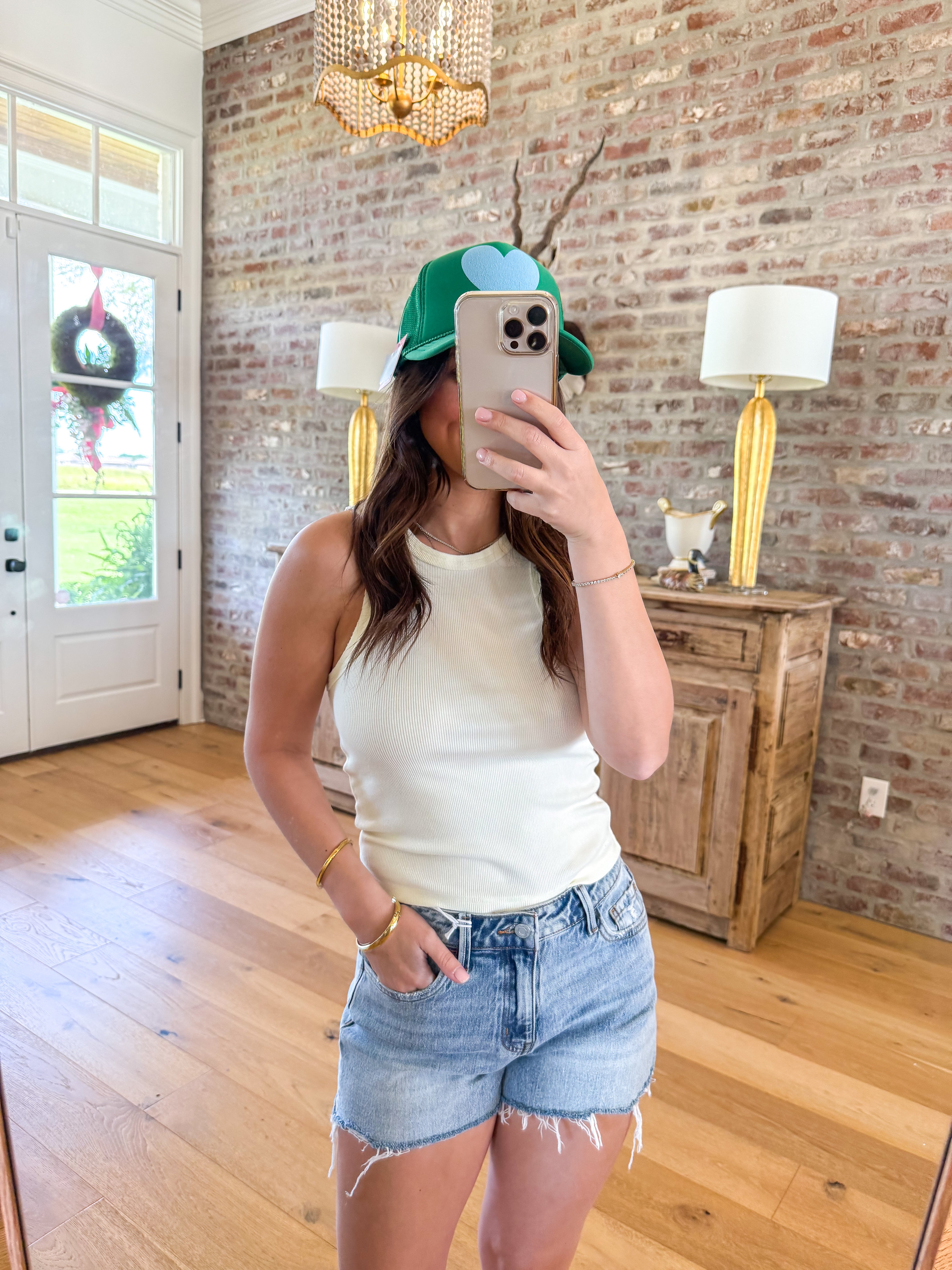 Sweet Tea Ribbed Tank Cream