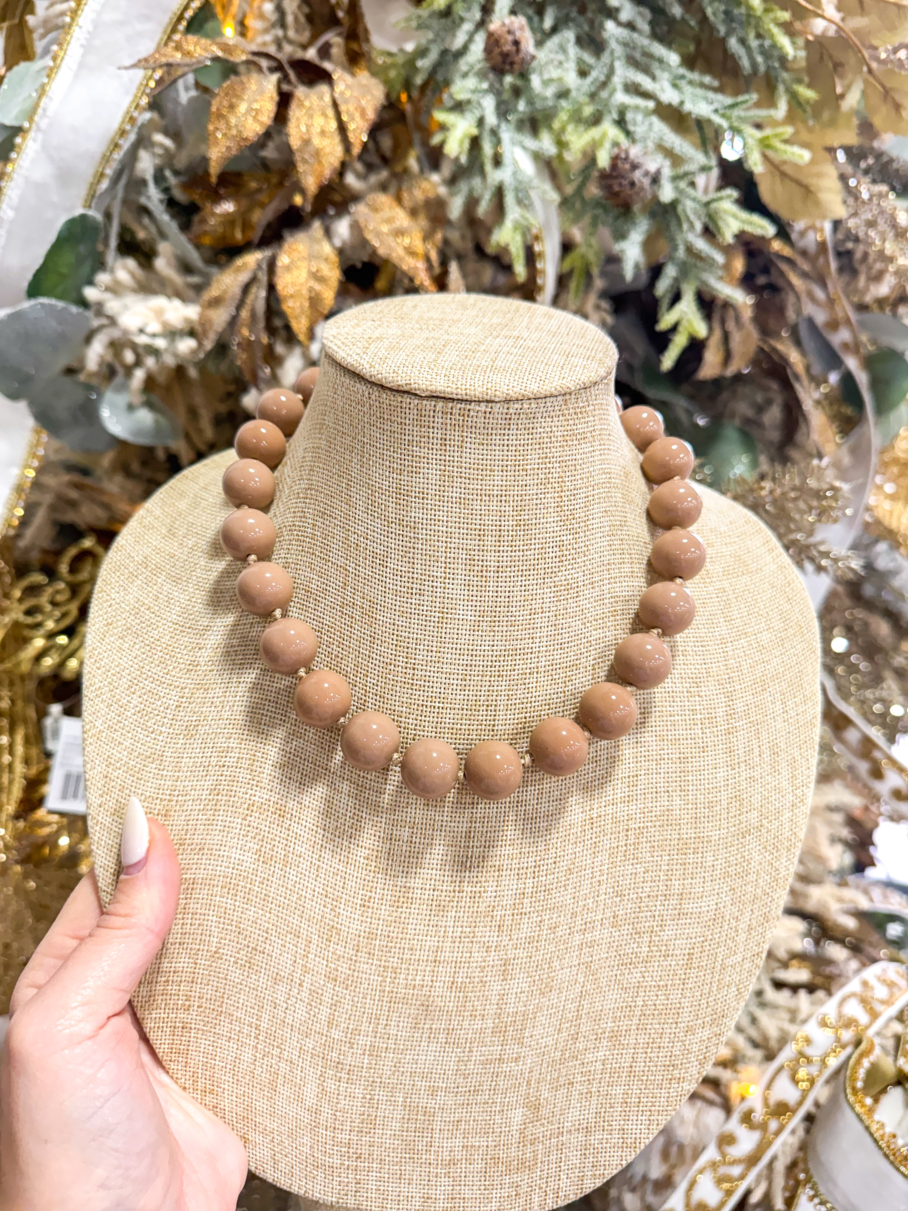 Nude Bead Necklace