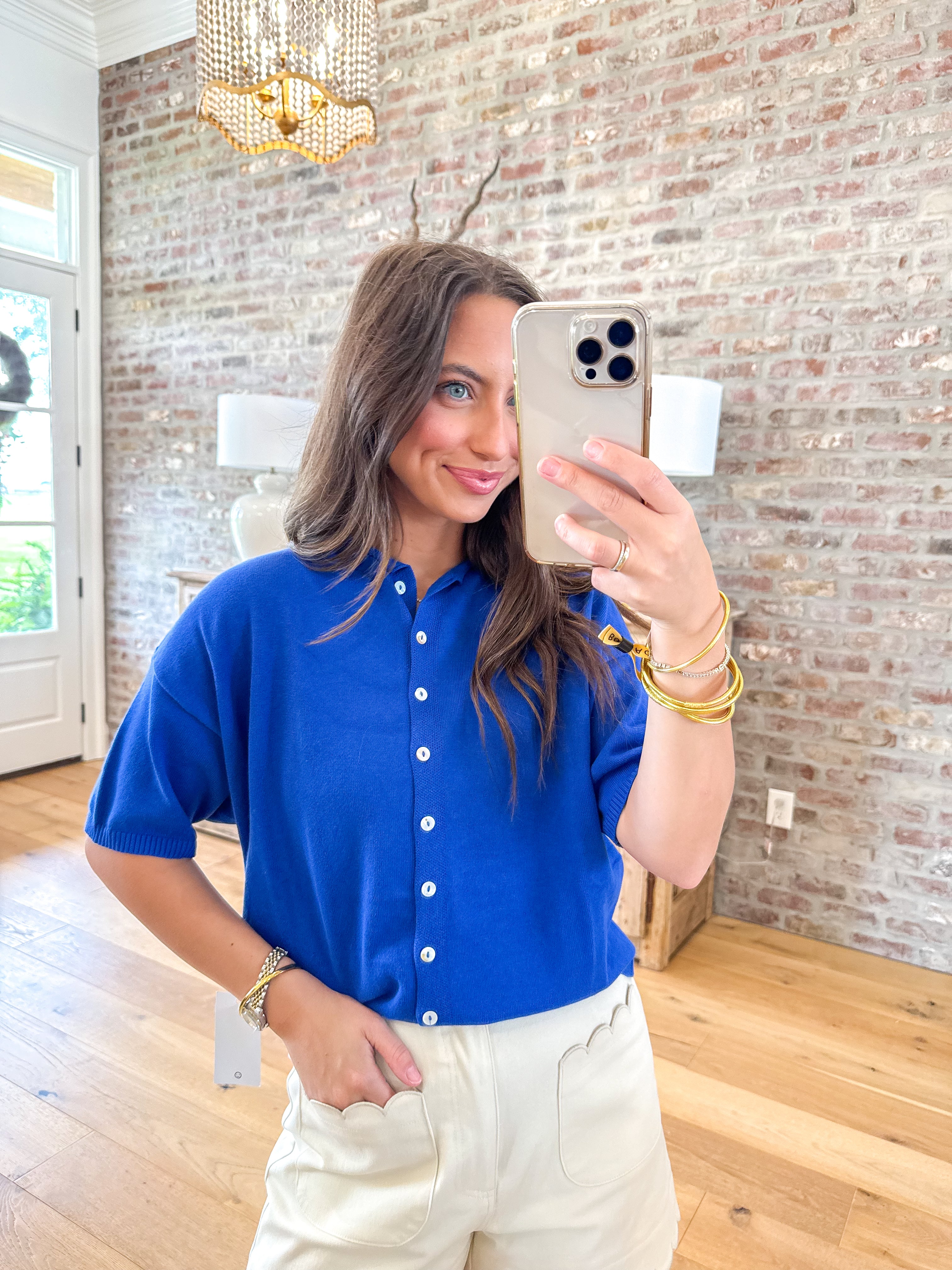Cobalt Blue Short Sleeve Cardi