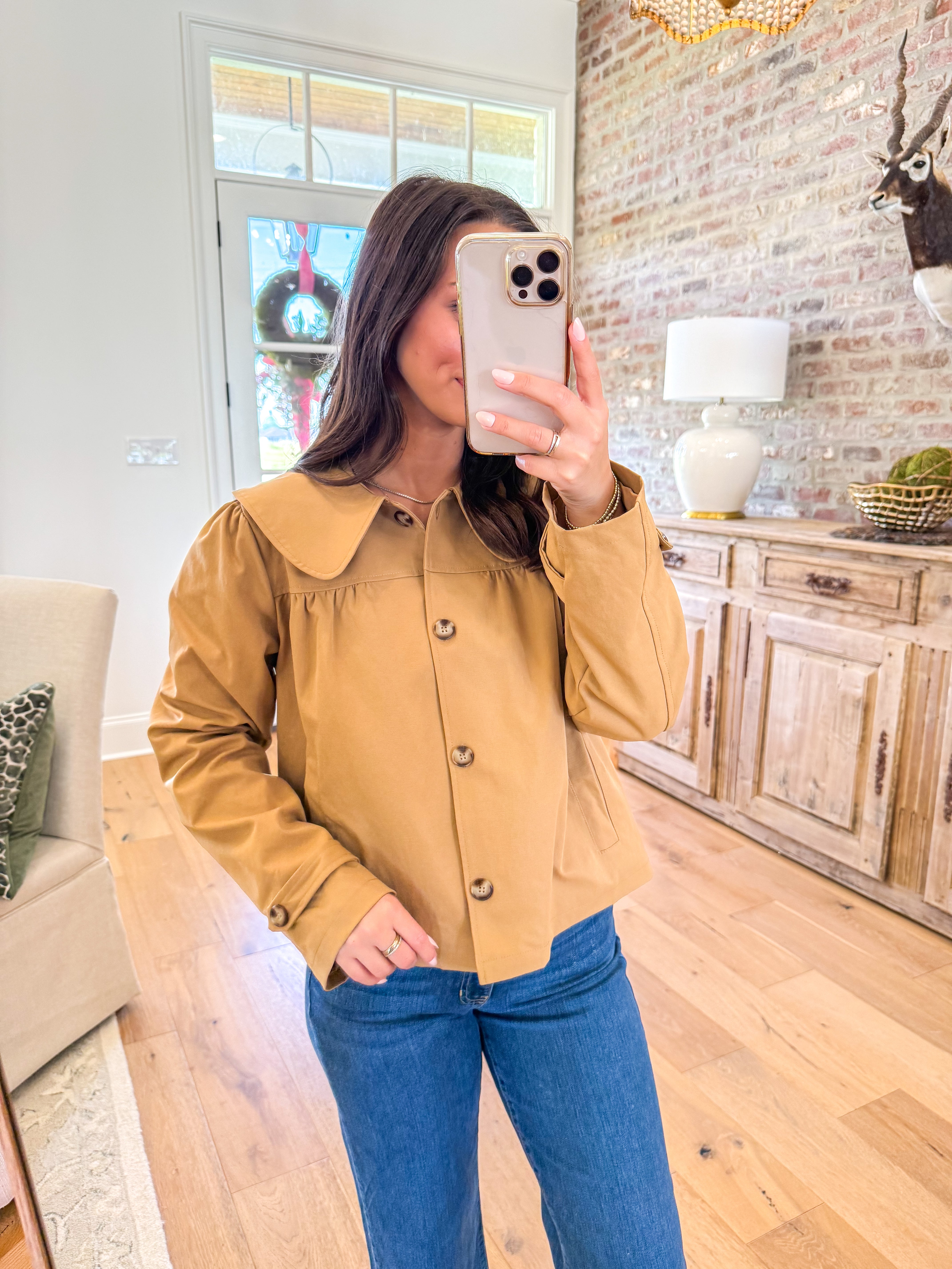The Camille Peter Pan Jacket Camel