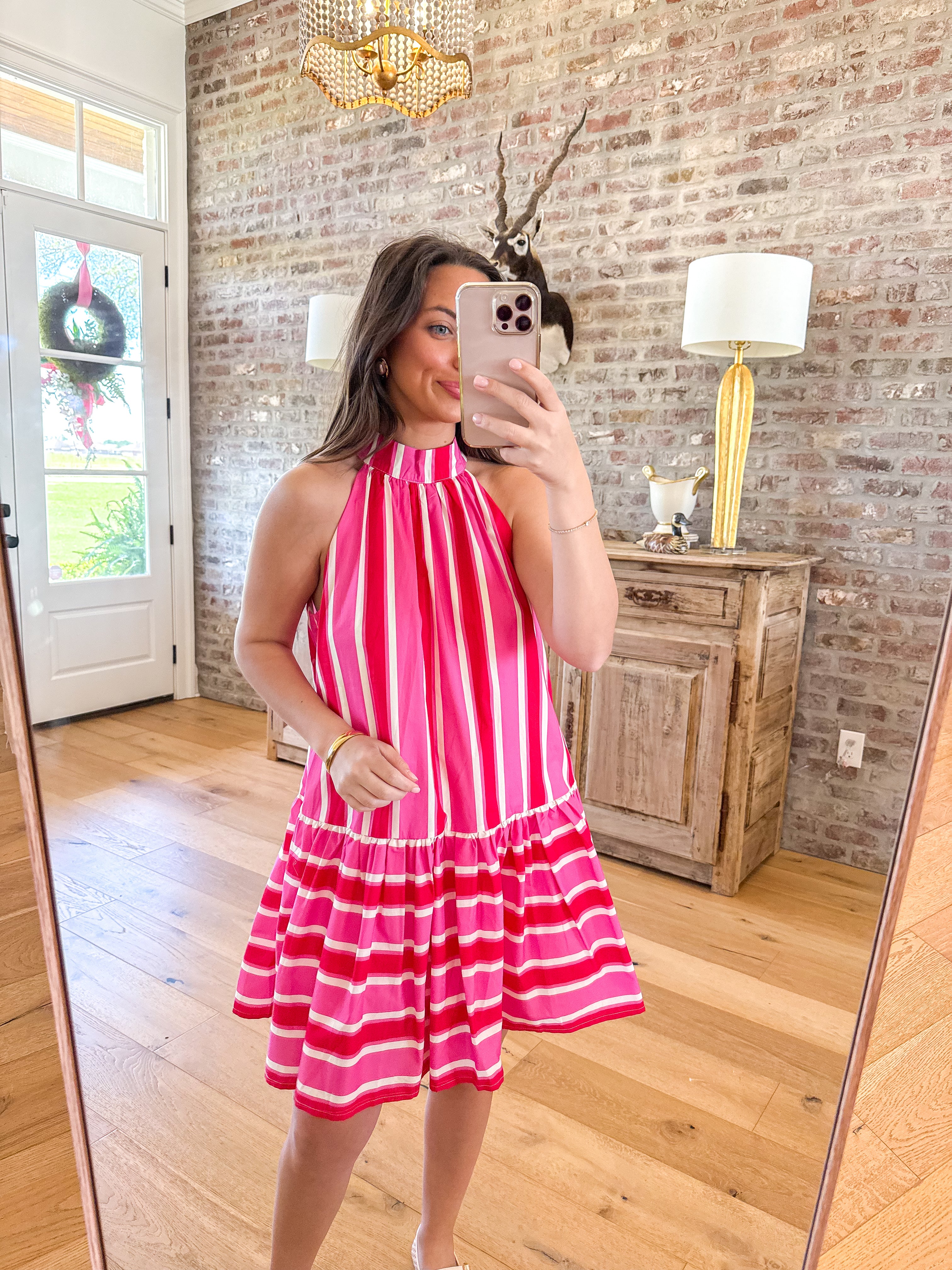 Candy Stripe Halter Mini