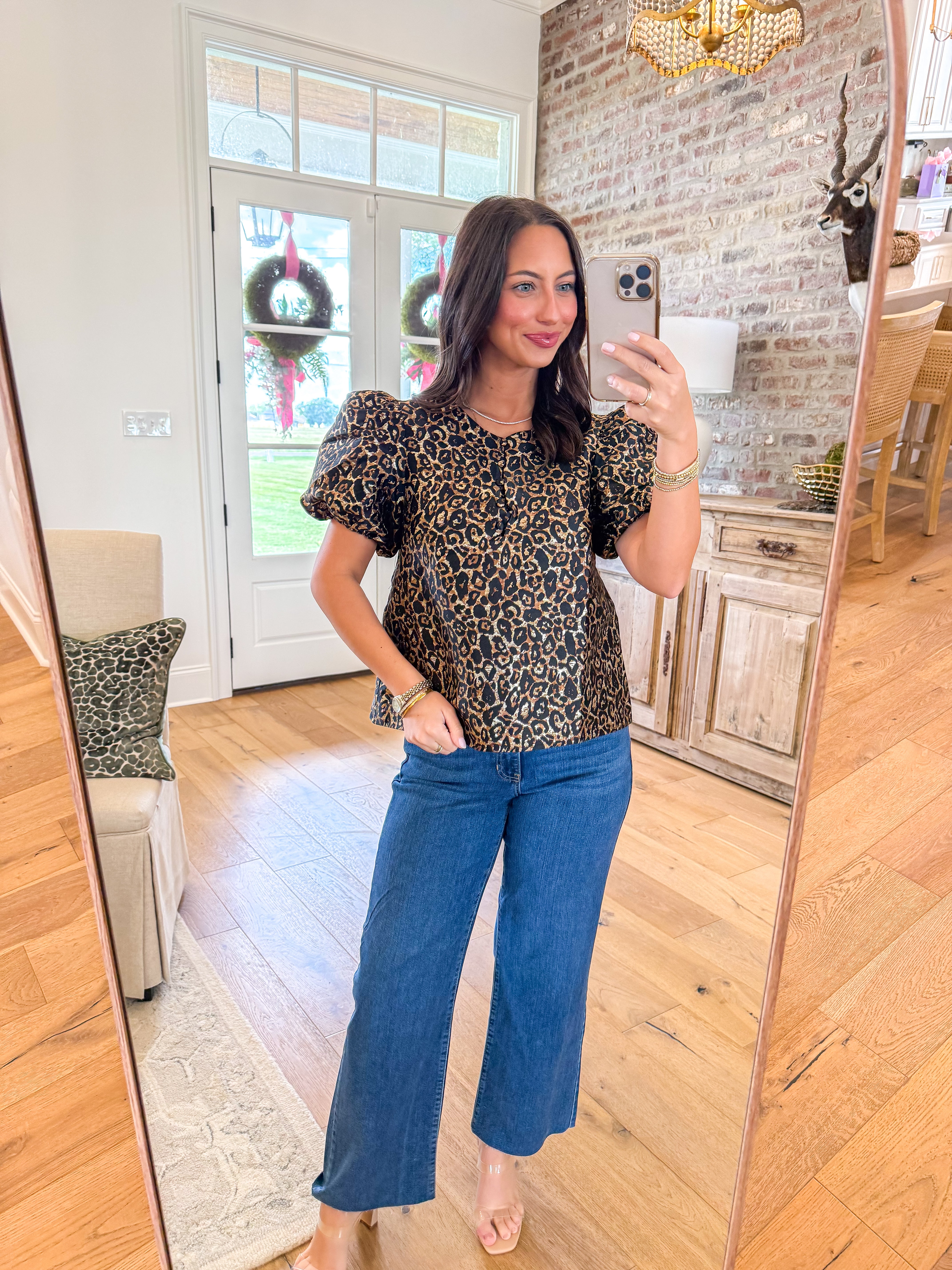 Wild Thing Leopard Puff Top