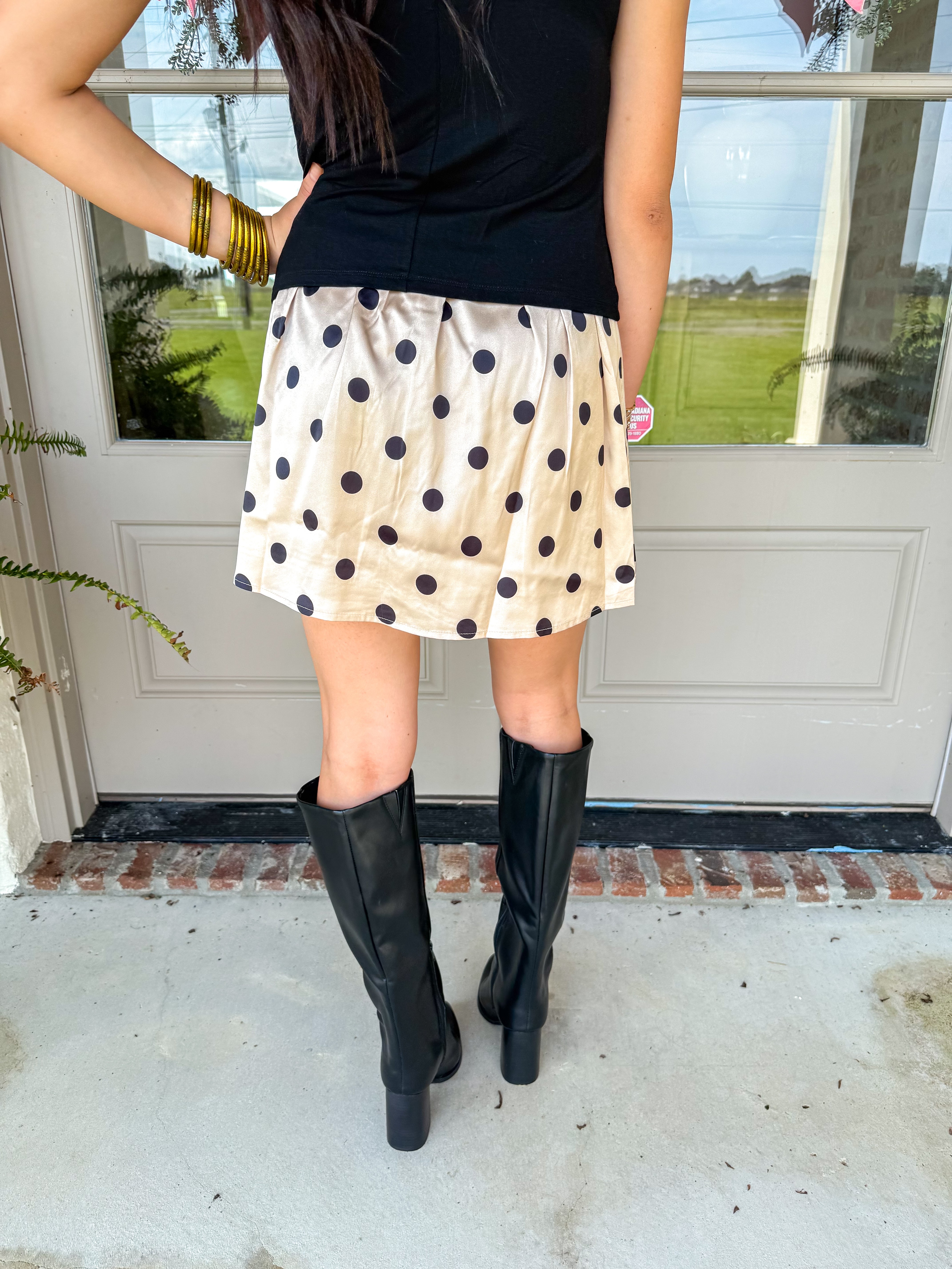 The Dottie Mini in Black& Cream