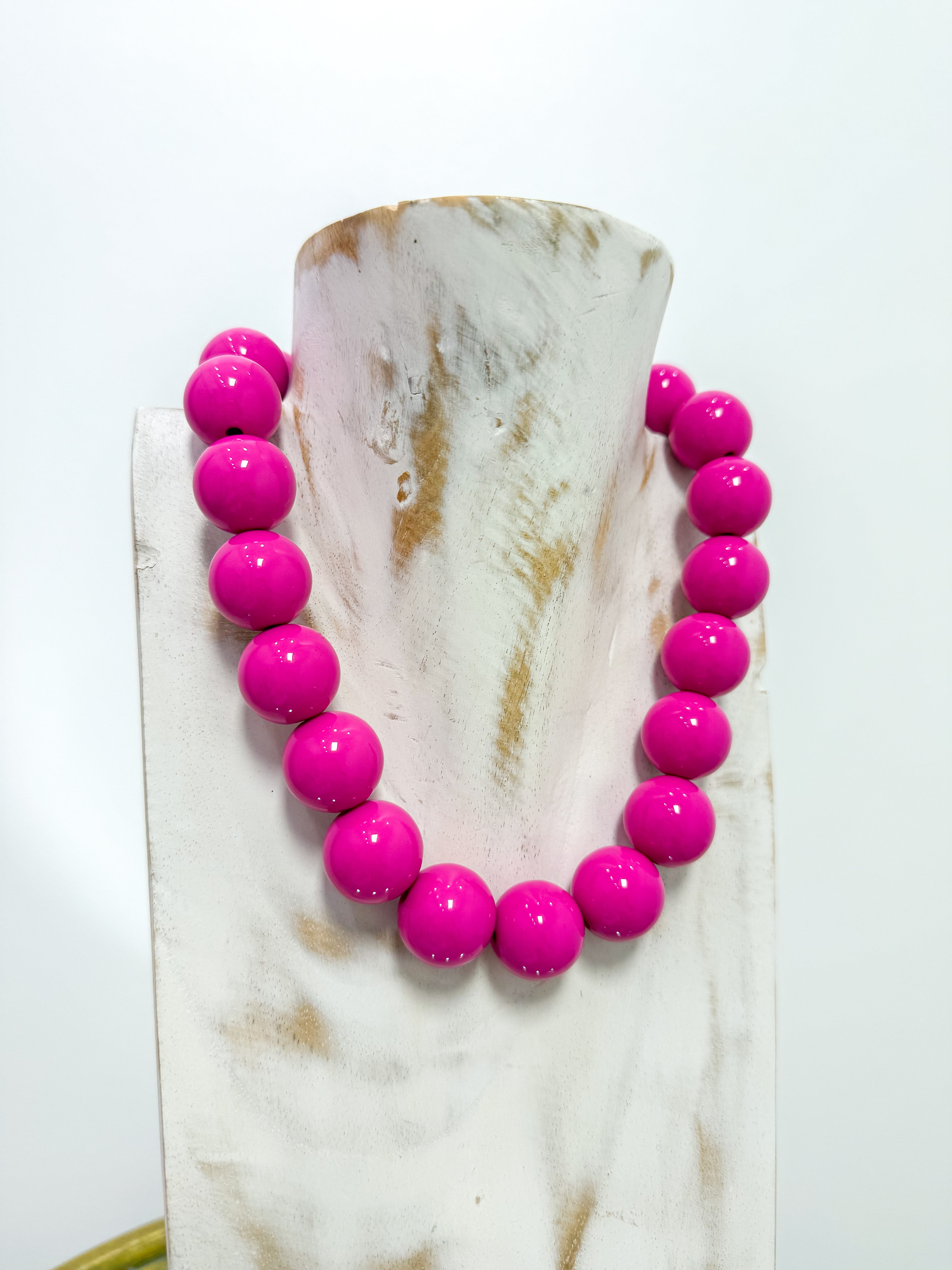 Magenta Bead Necklace