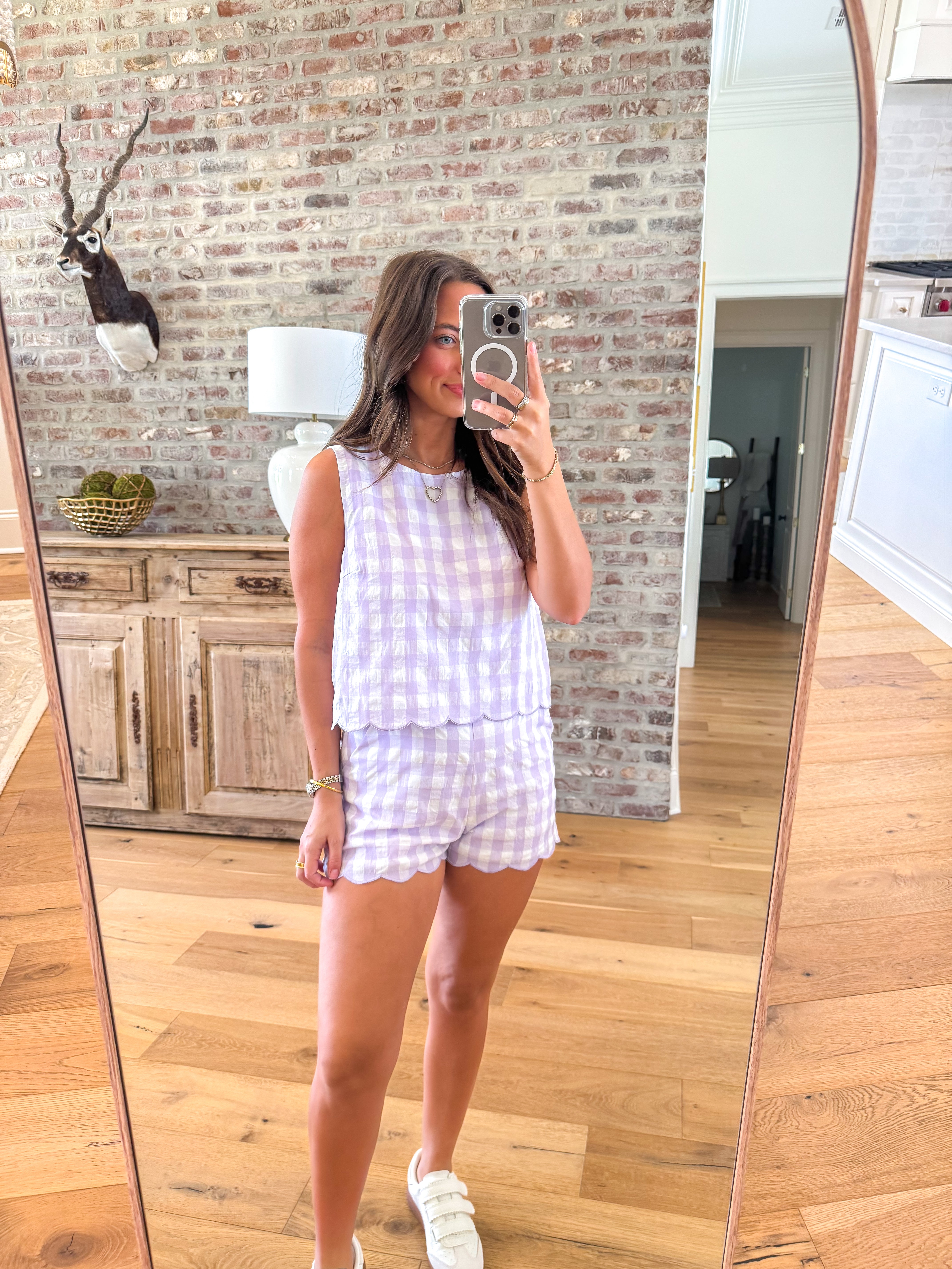Sunny Side Up Gingham Set Lavender