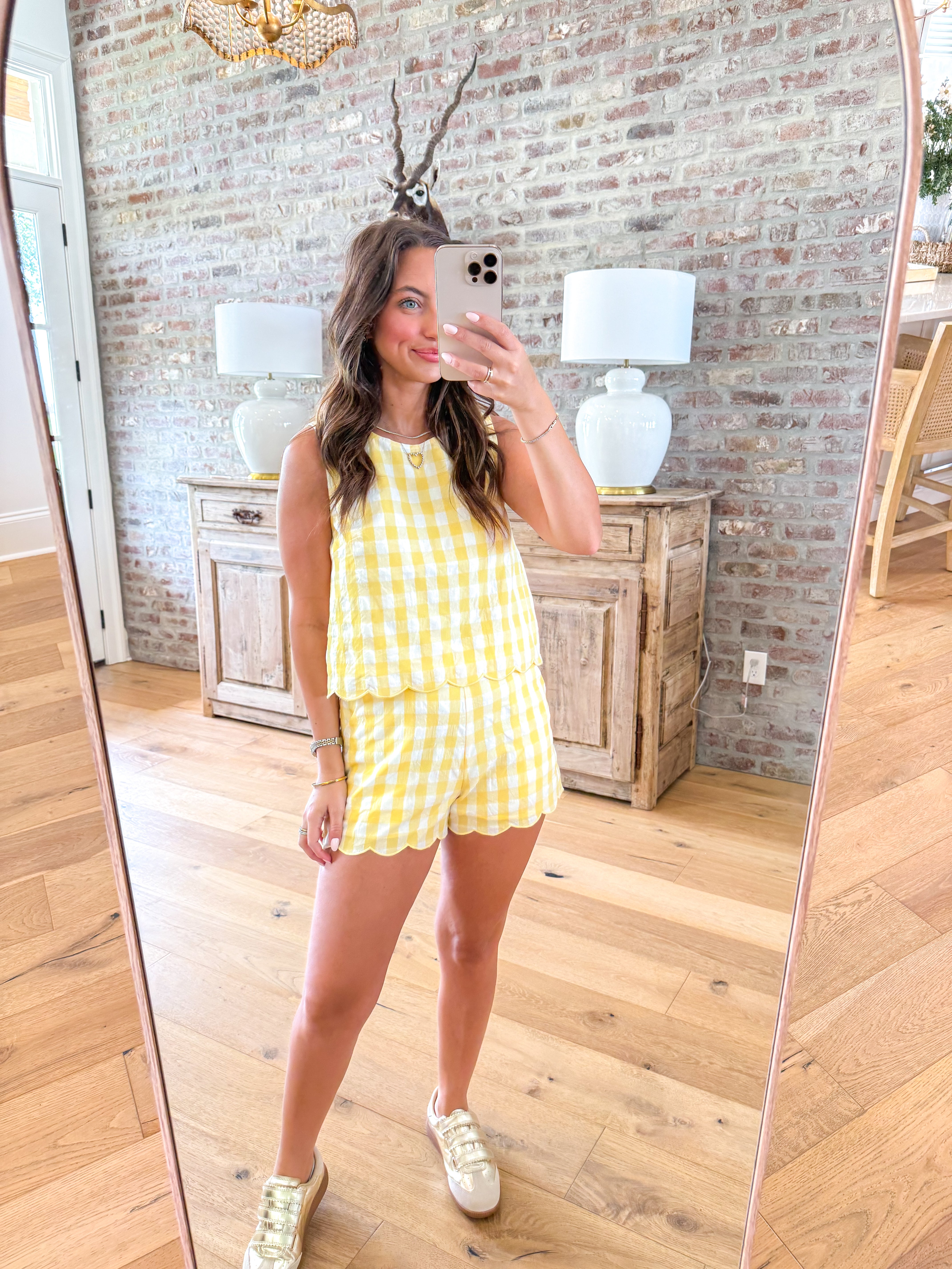 Sunny Side Up Gingham Set Yellow
