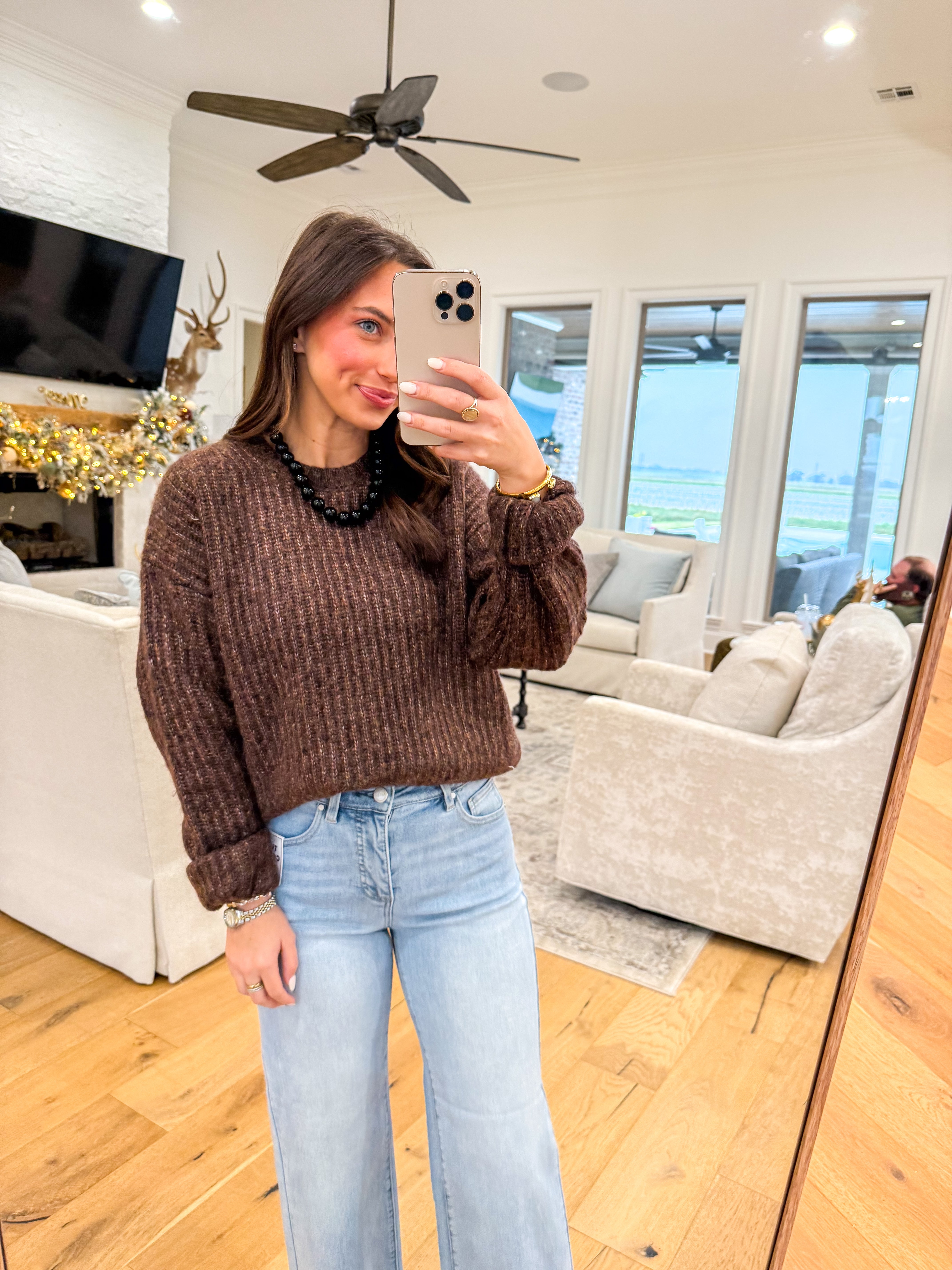 Archer Crewneck Sweater Brown