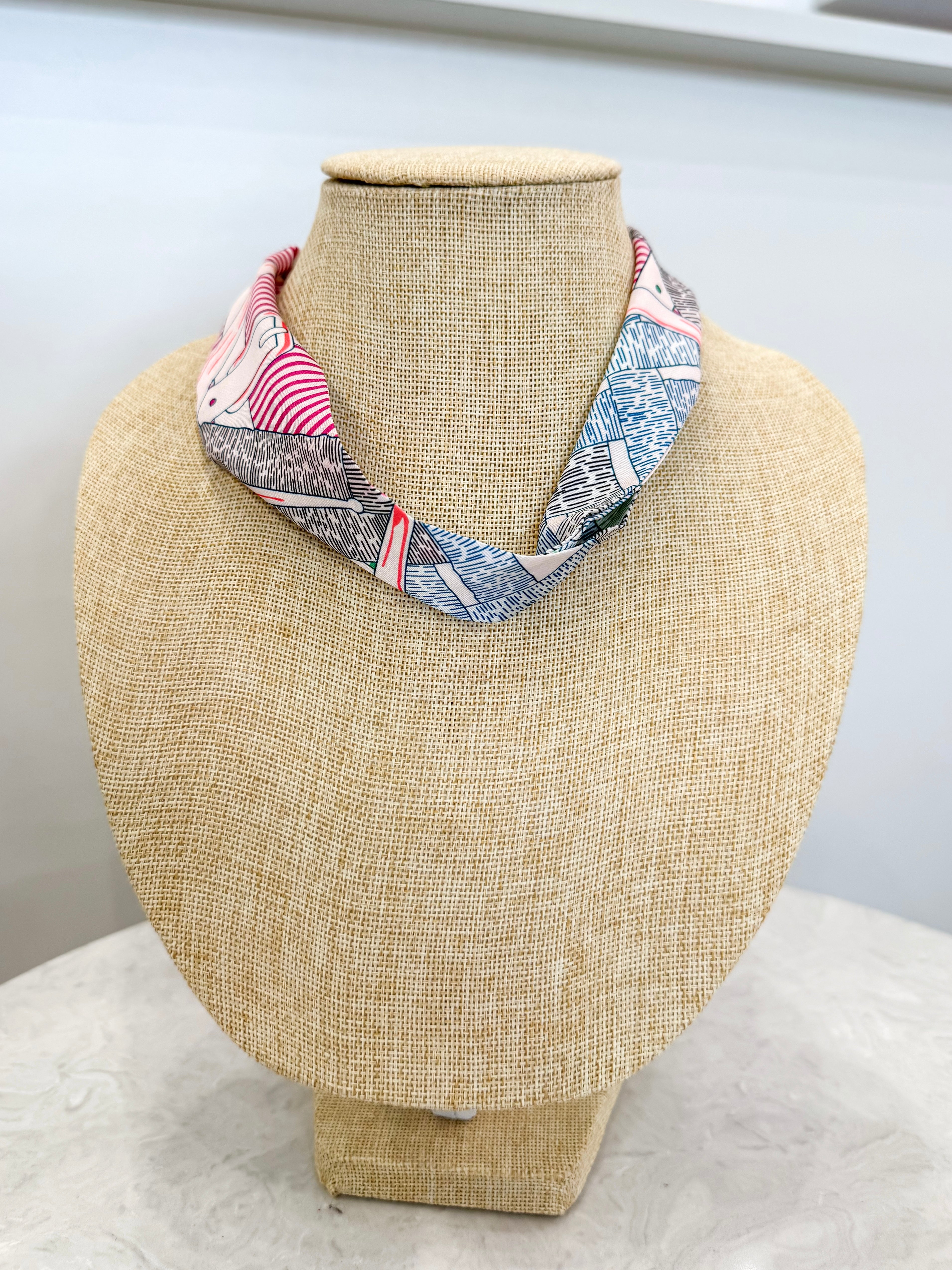 Colorful Stripe Twilly Scarf