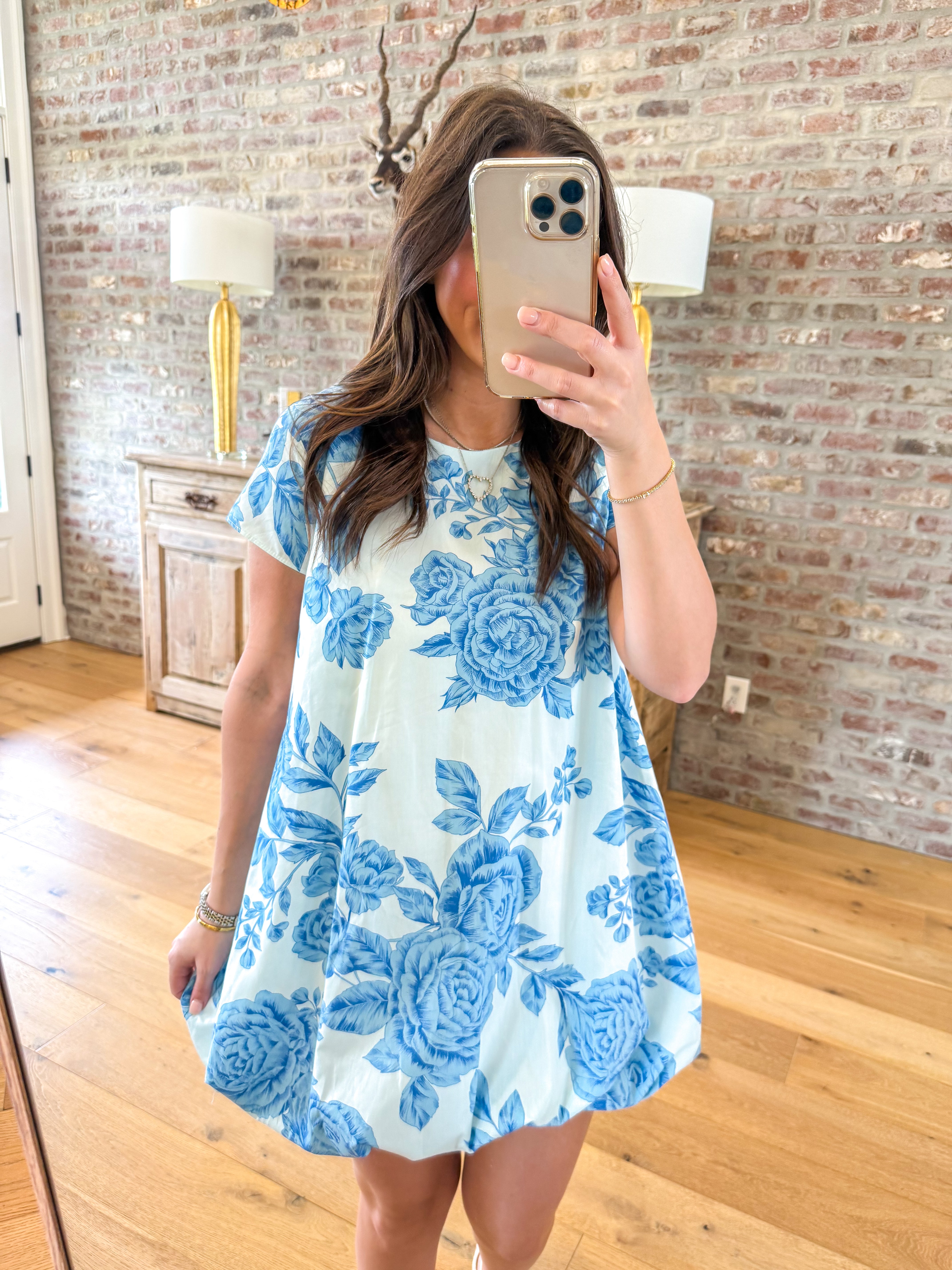 Clara Blue Rose Bubble Mini
