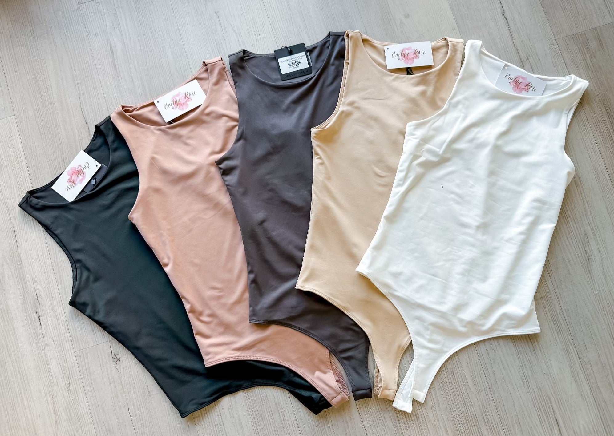 Scoop Neck Bodysuit Tan