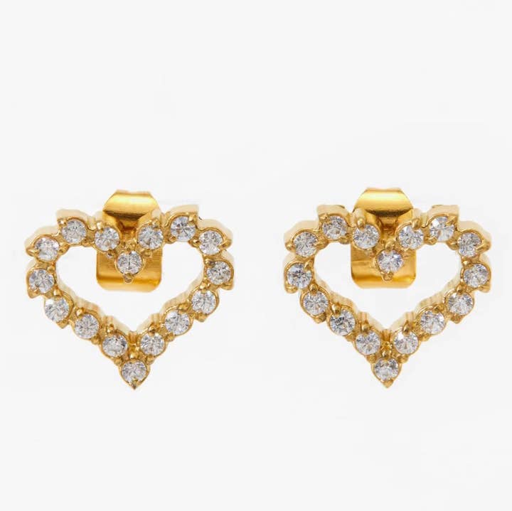 Posie Heart Studs