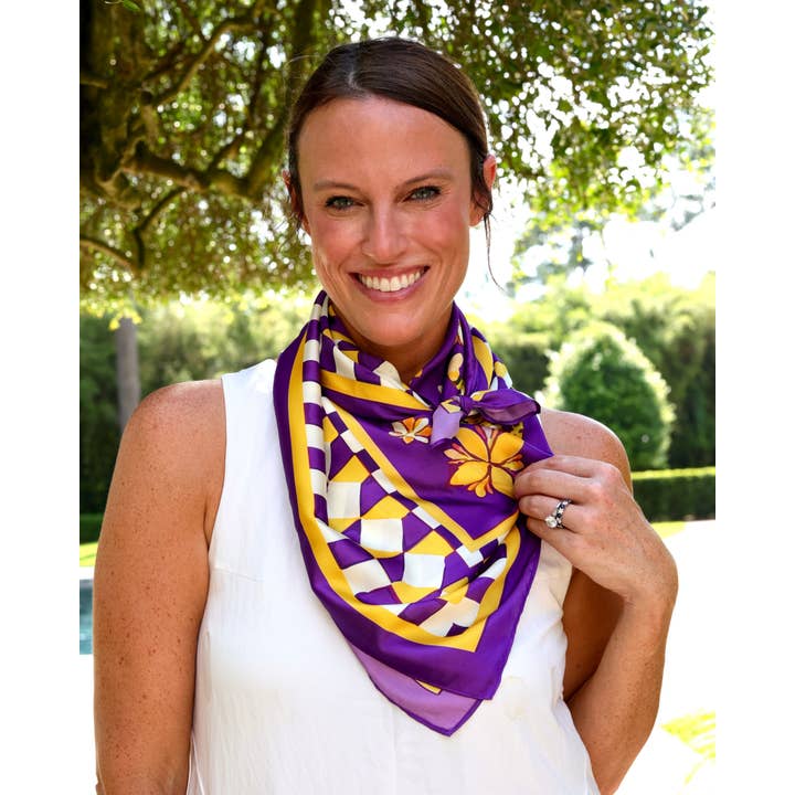 Hollis Scarf Large Purple Gold (PREORDER 08/10)