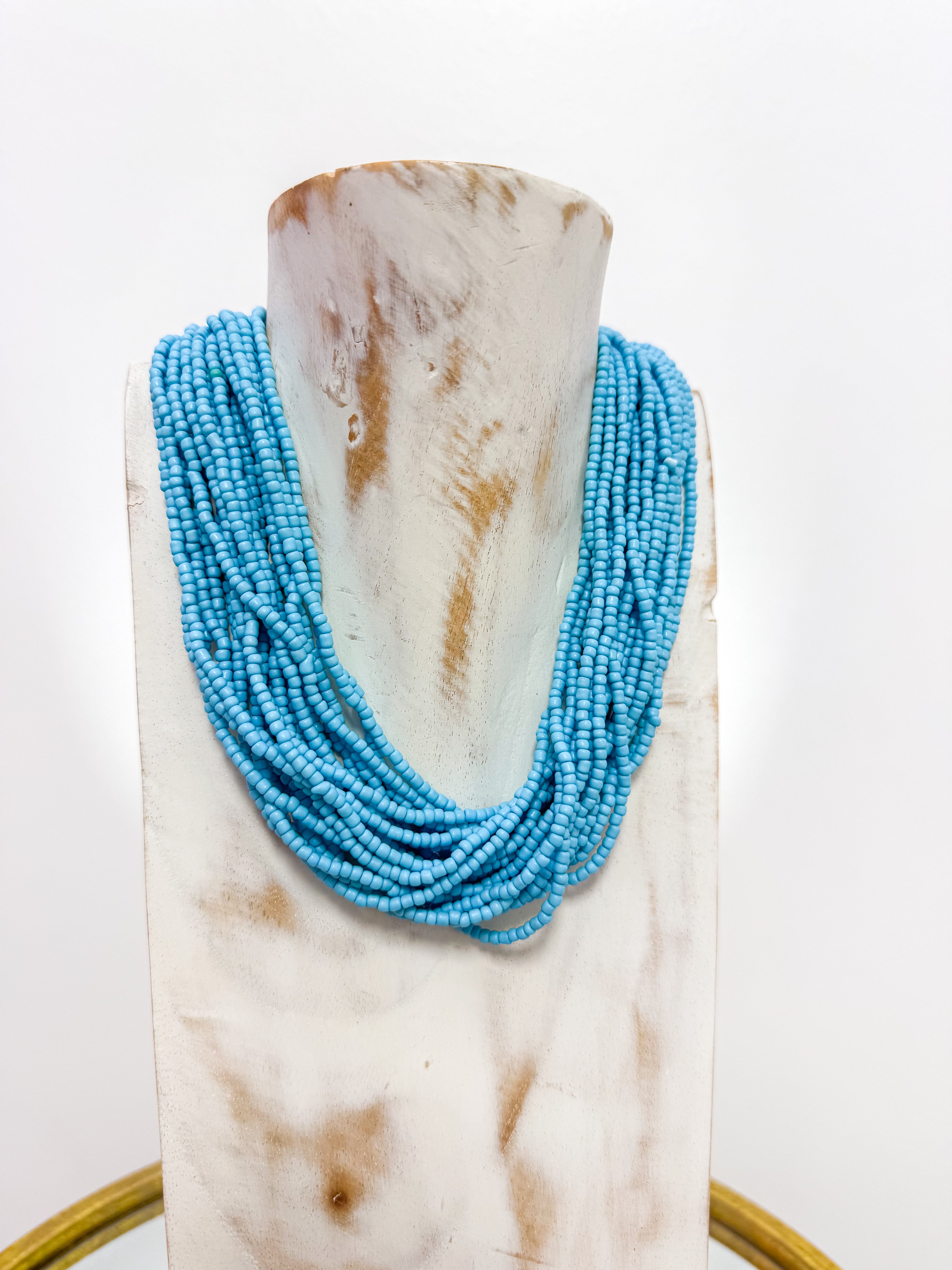 Turquoise String Bead Necklace