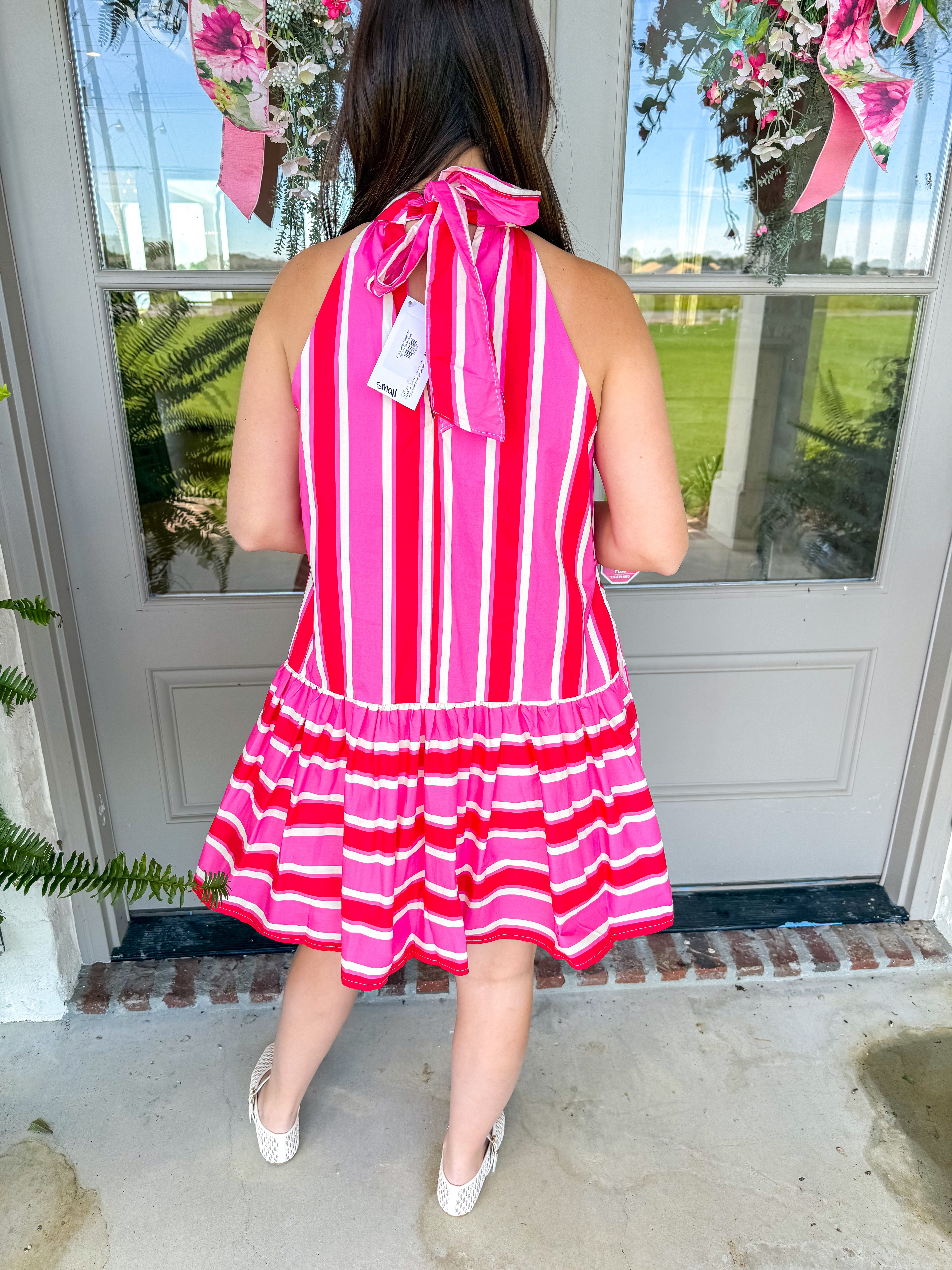 Candy Stripe Halter Mini