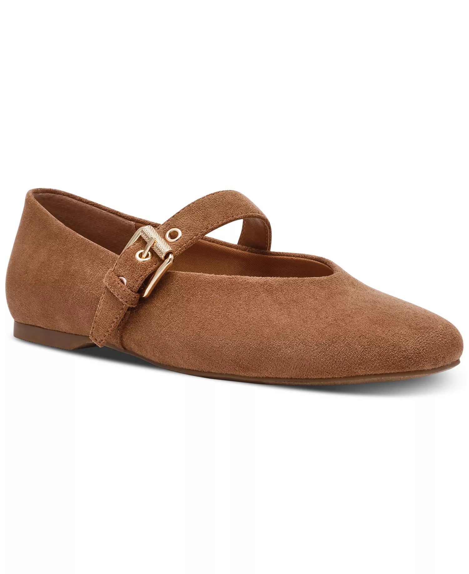 Mulaney Tan Faux Suede Ballet Flats