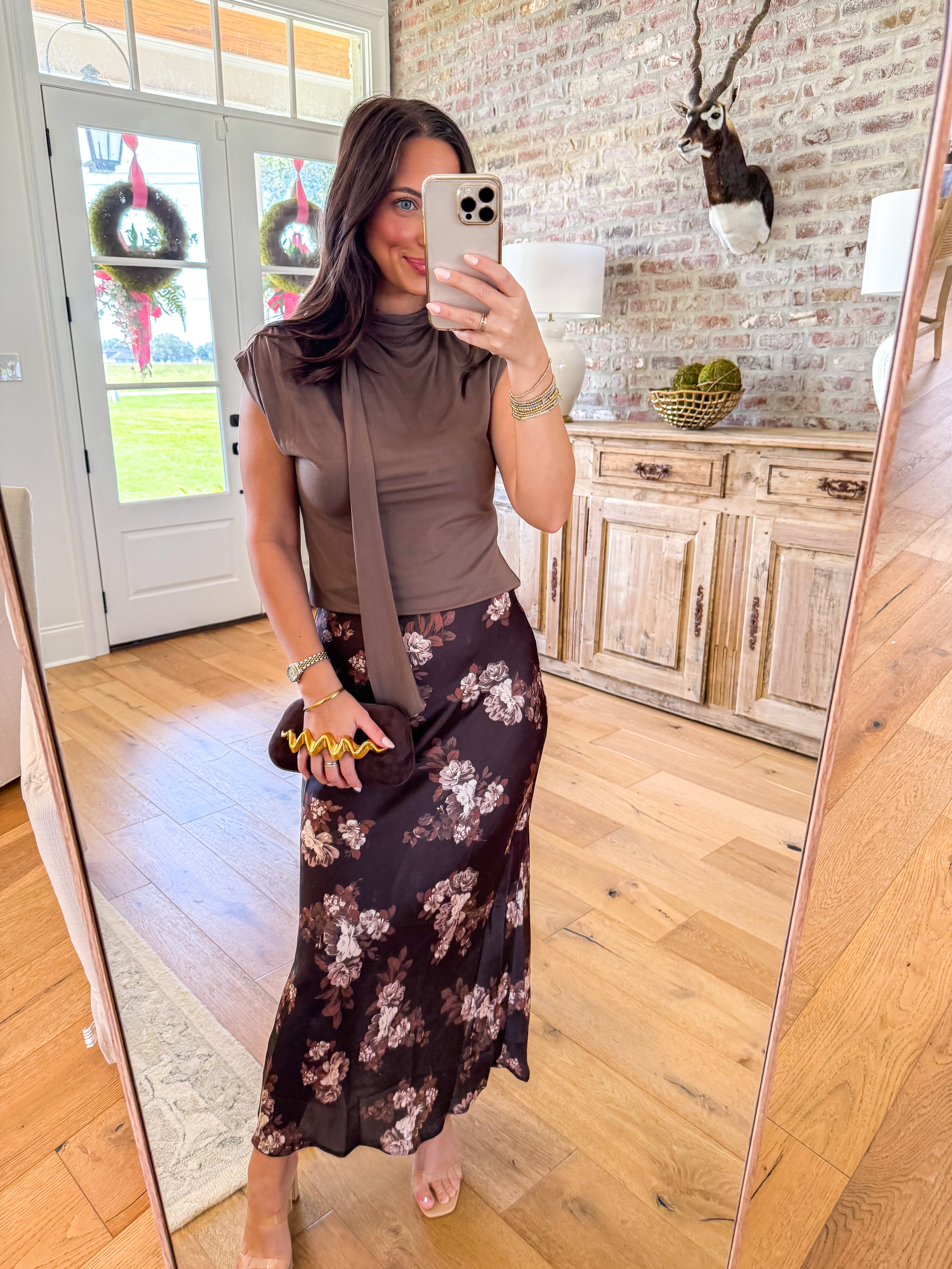 Autumn Bloom Floral Skirt
