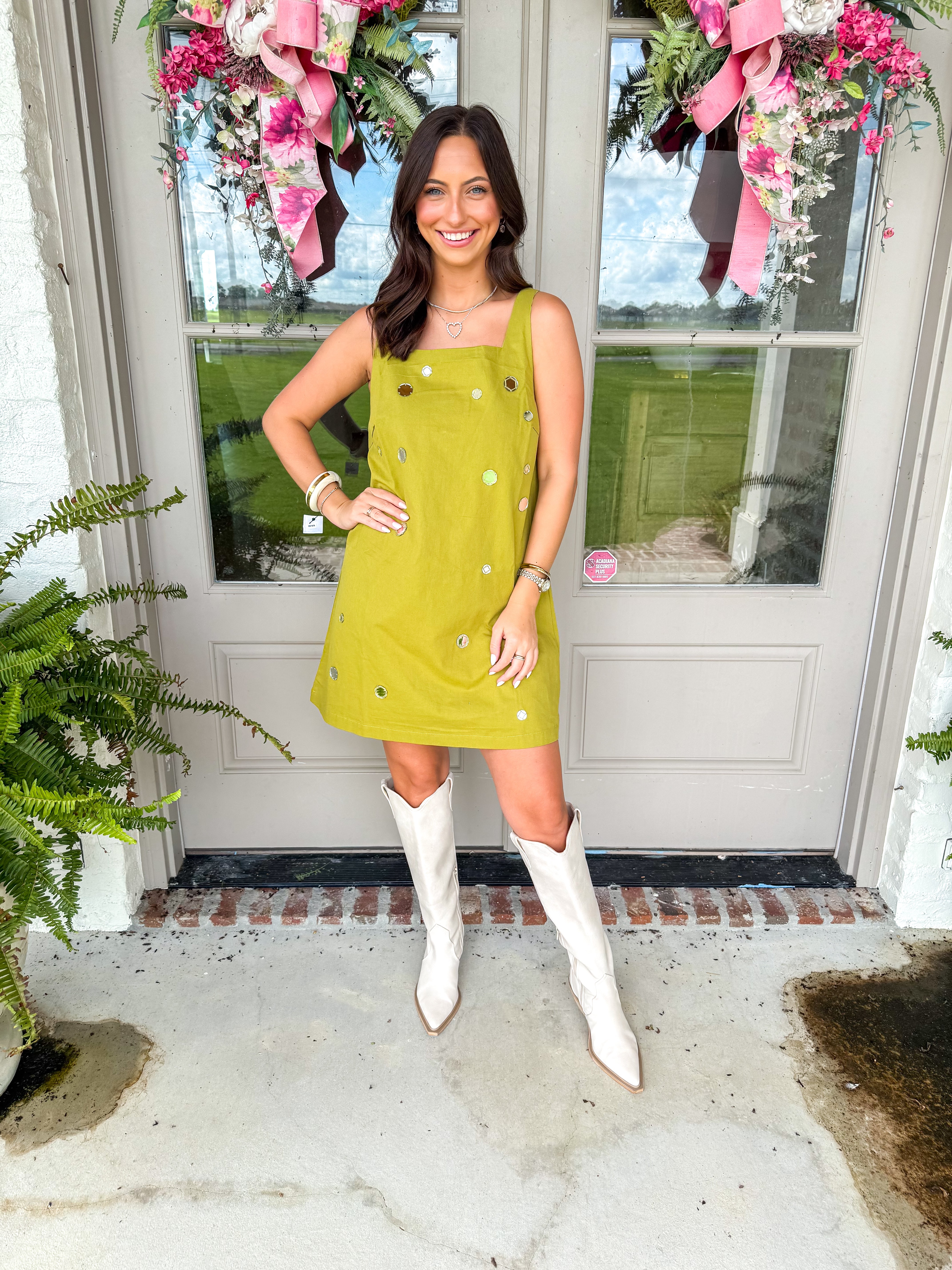 Mirror Mirror Mini Dress Olive