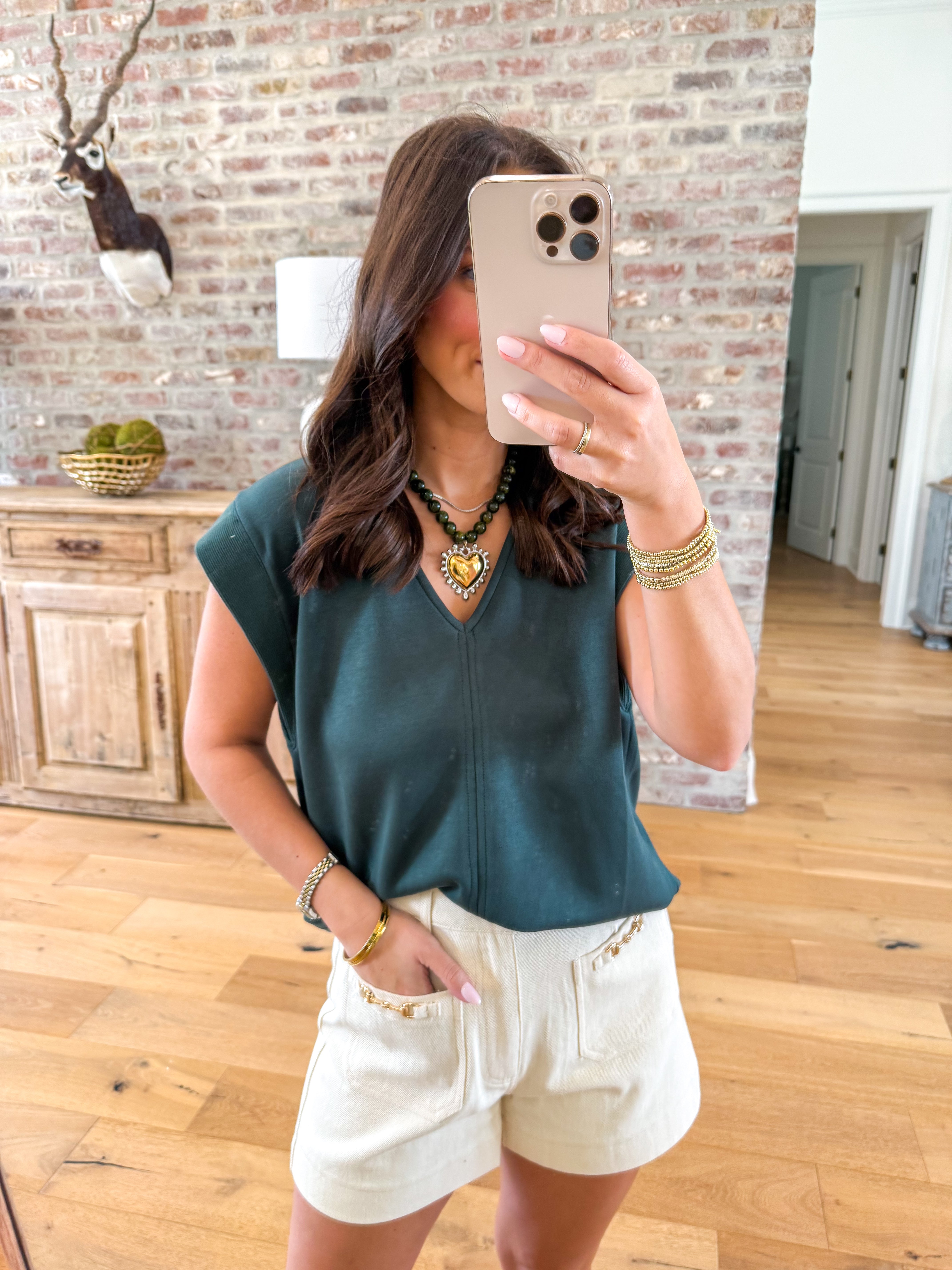 Forest Cap Sleeve Top