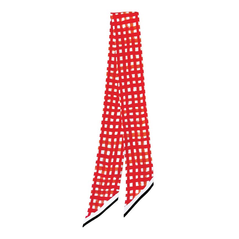 Tailgate Check Twilly in Red & Black (PREORDER 9/30)