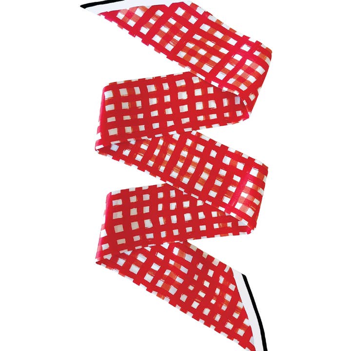 Tailgate Check Twilly in Red & Black (PREORDER 9/30)