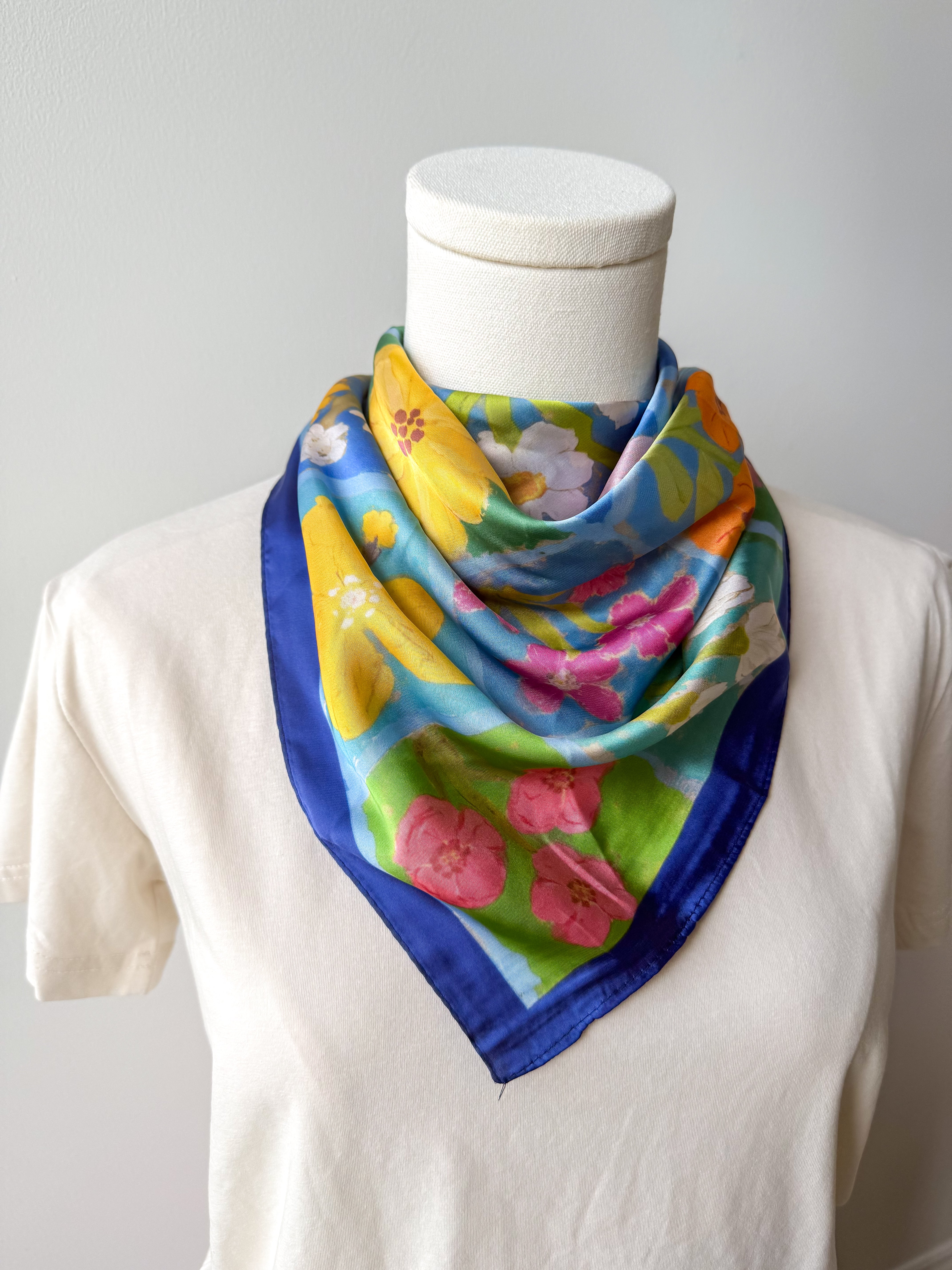 Blue Floral Multi Scarf