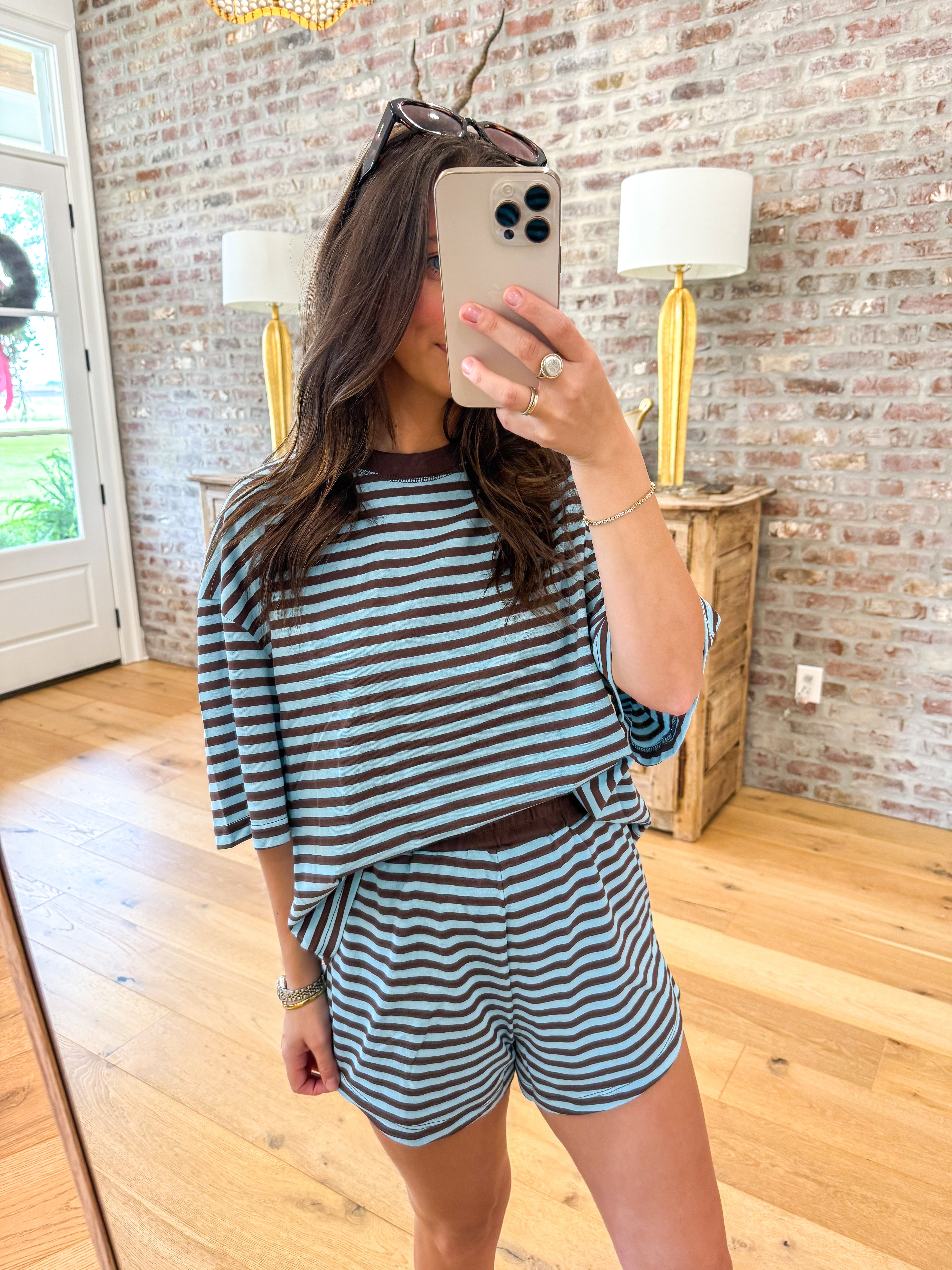 Lena Striped Lounge Set
