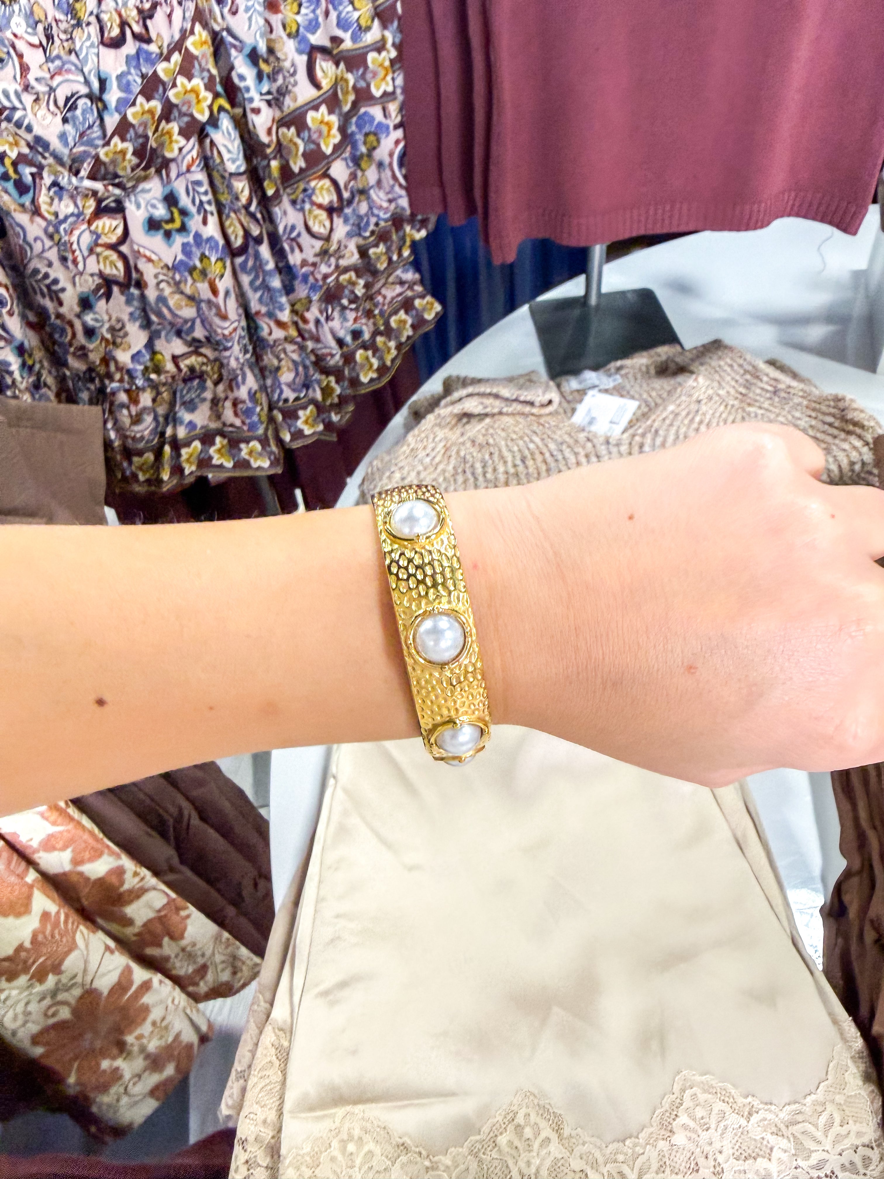 Pearl Gold Cuff