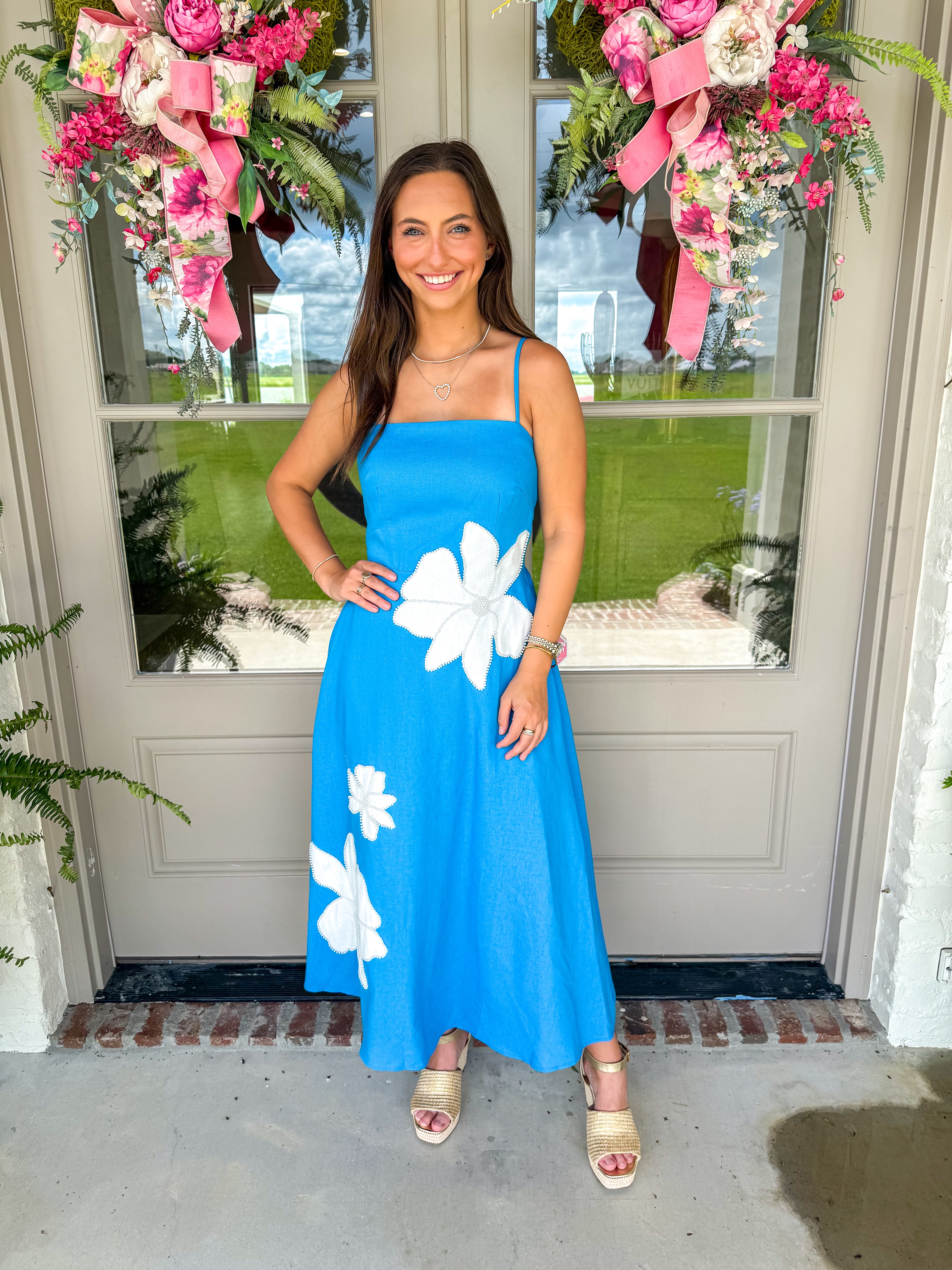 Petal & Pearl Hawaiian Blue Midi