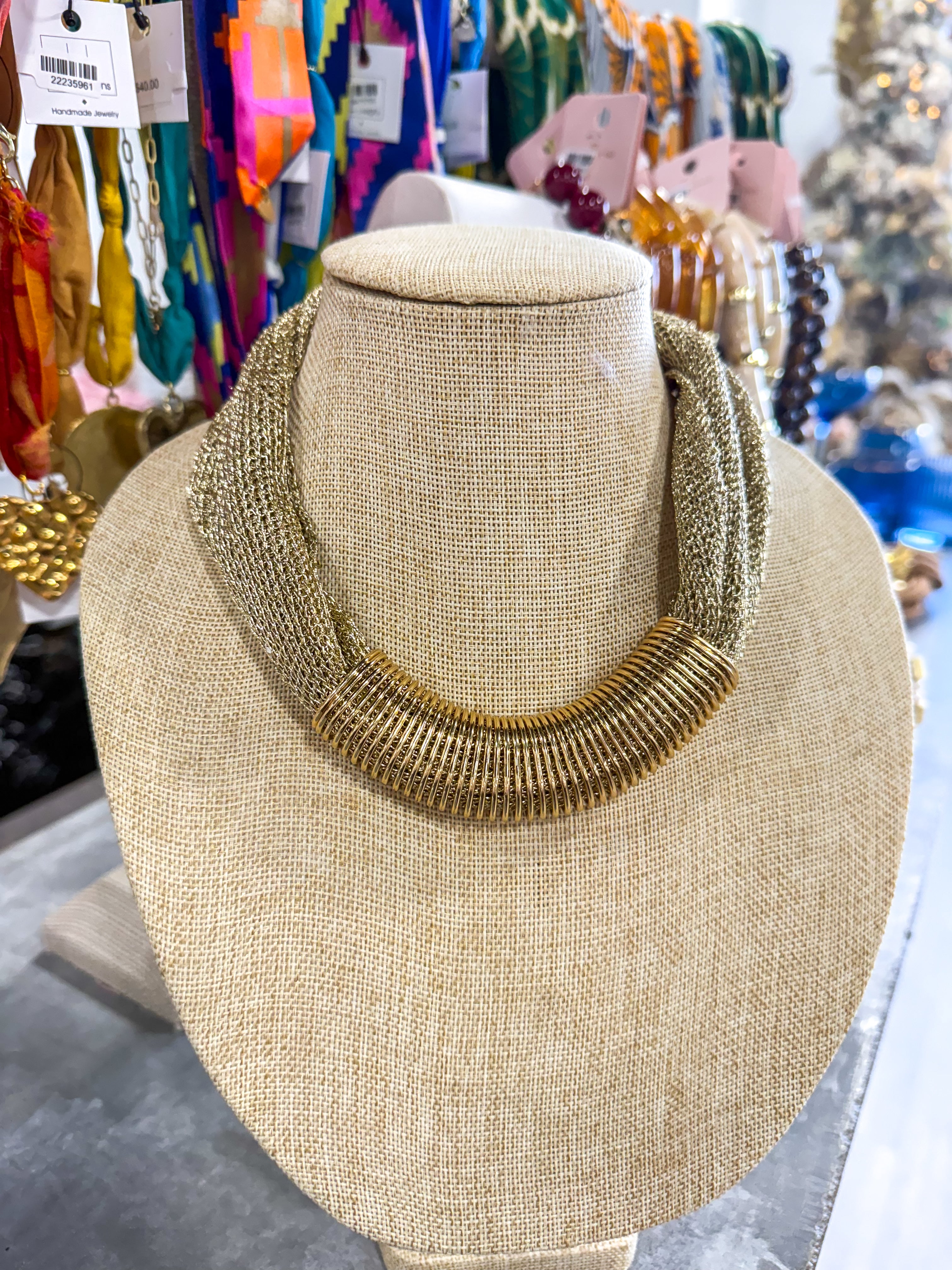 Julia Gold Mesh Necklace