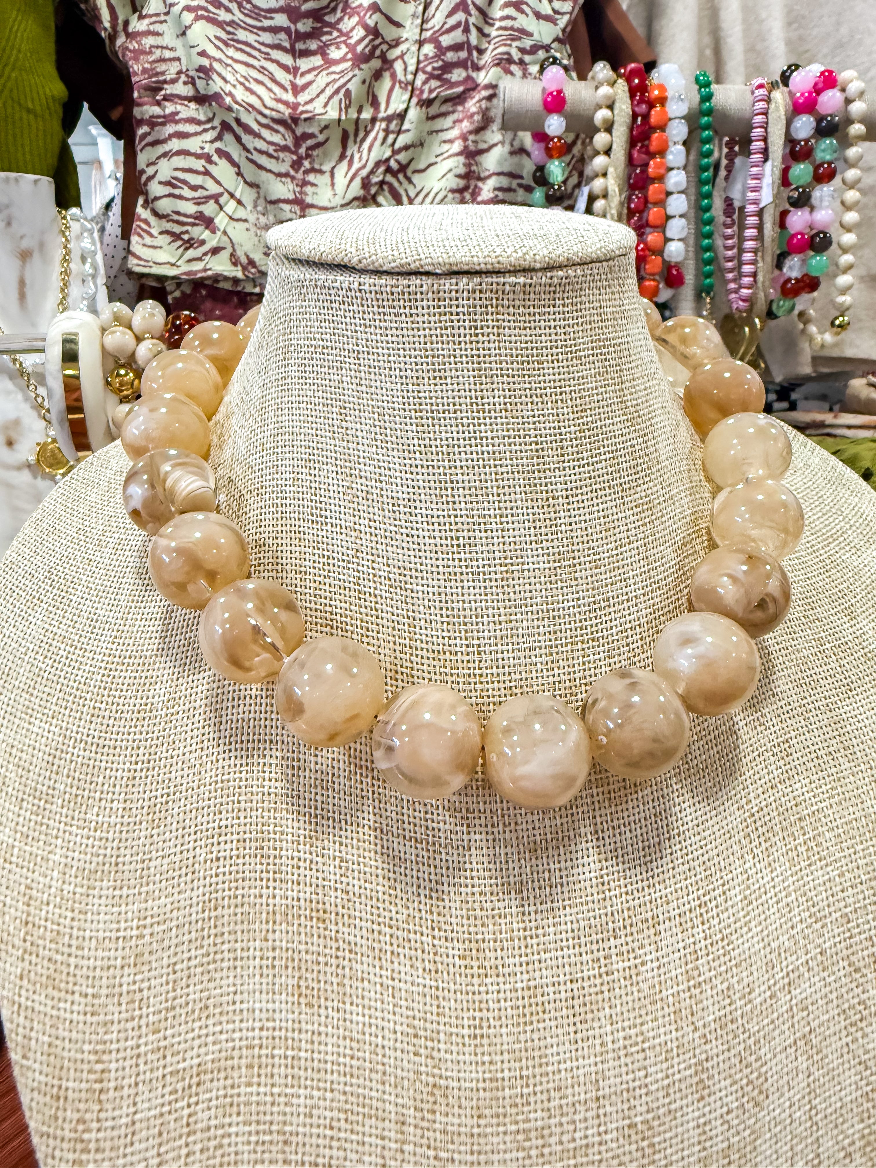 Neutral Beaded Necklace
