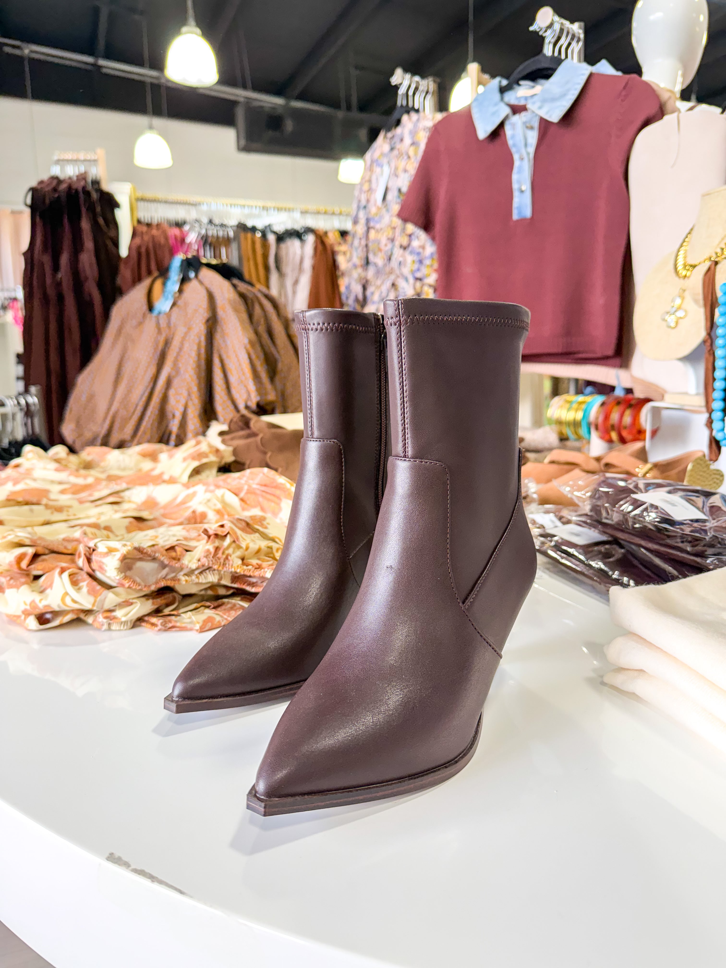 Hearda Brown Smooth Boots