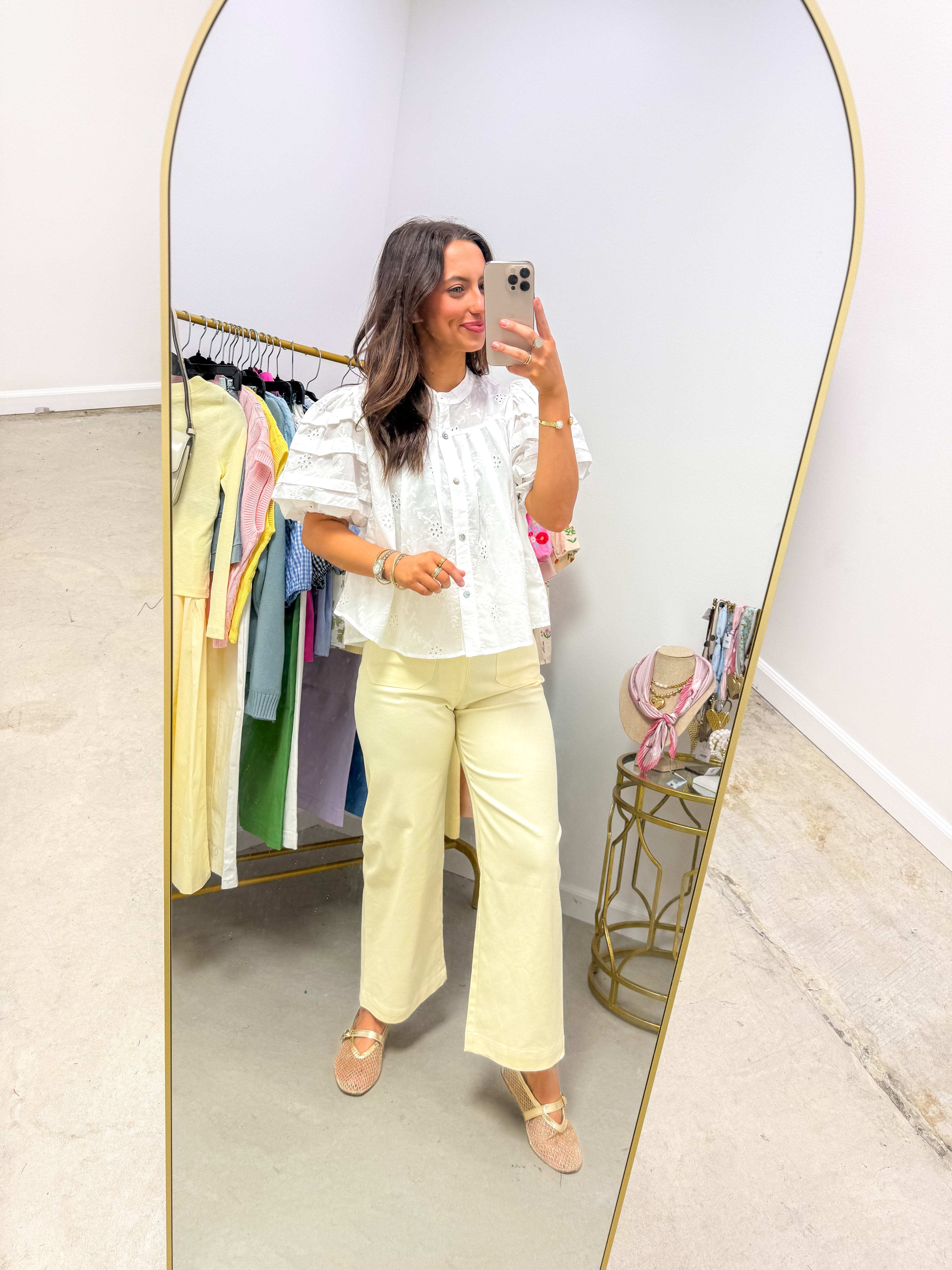 Tilly Bubble White Blouse