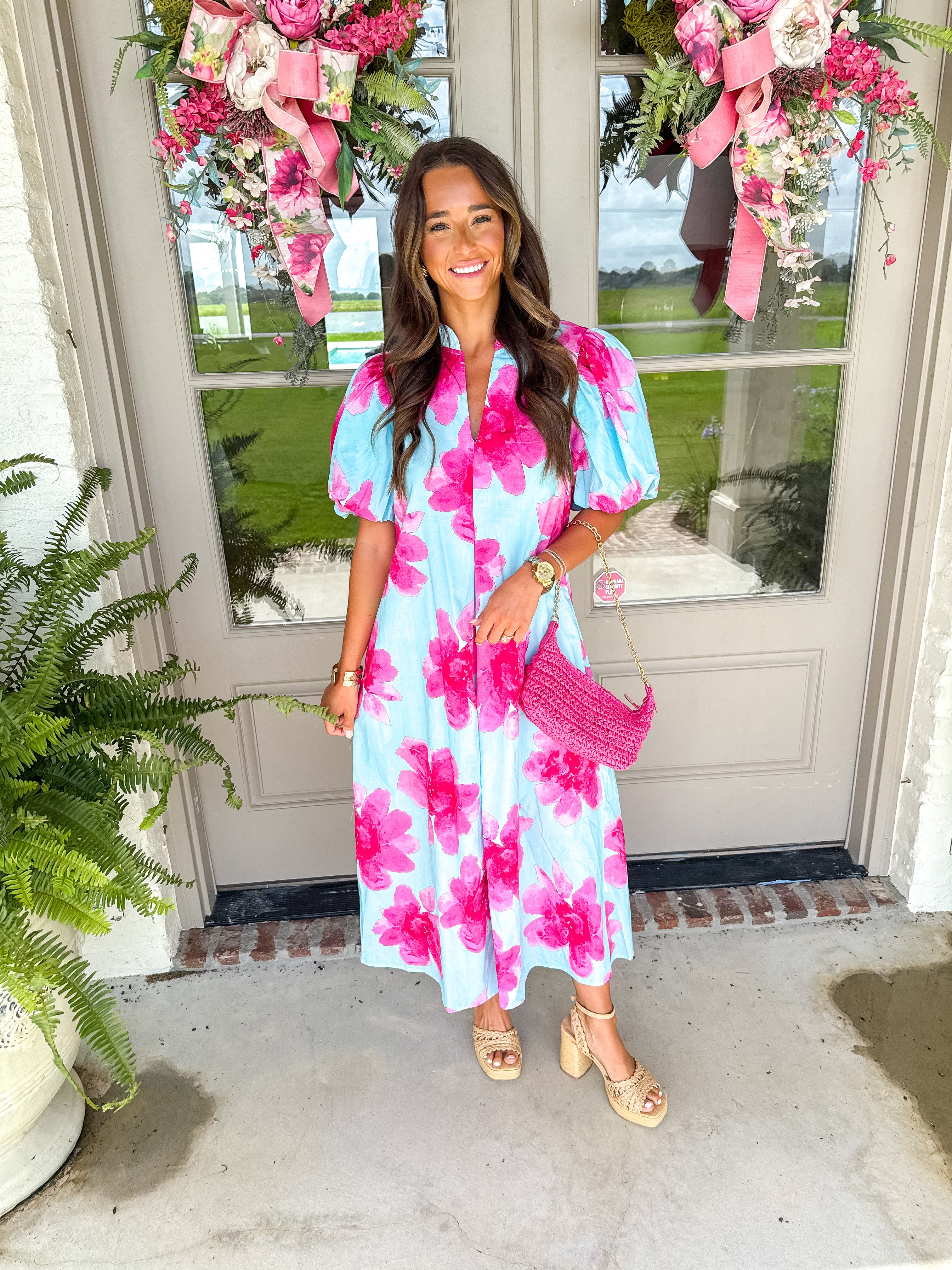 Something Blue Floral Midi