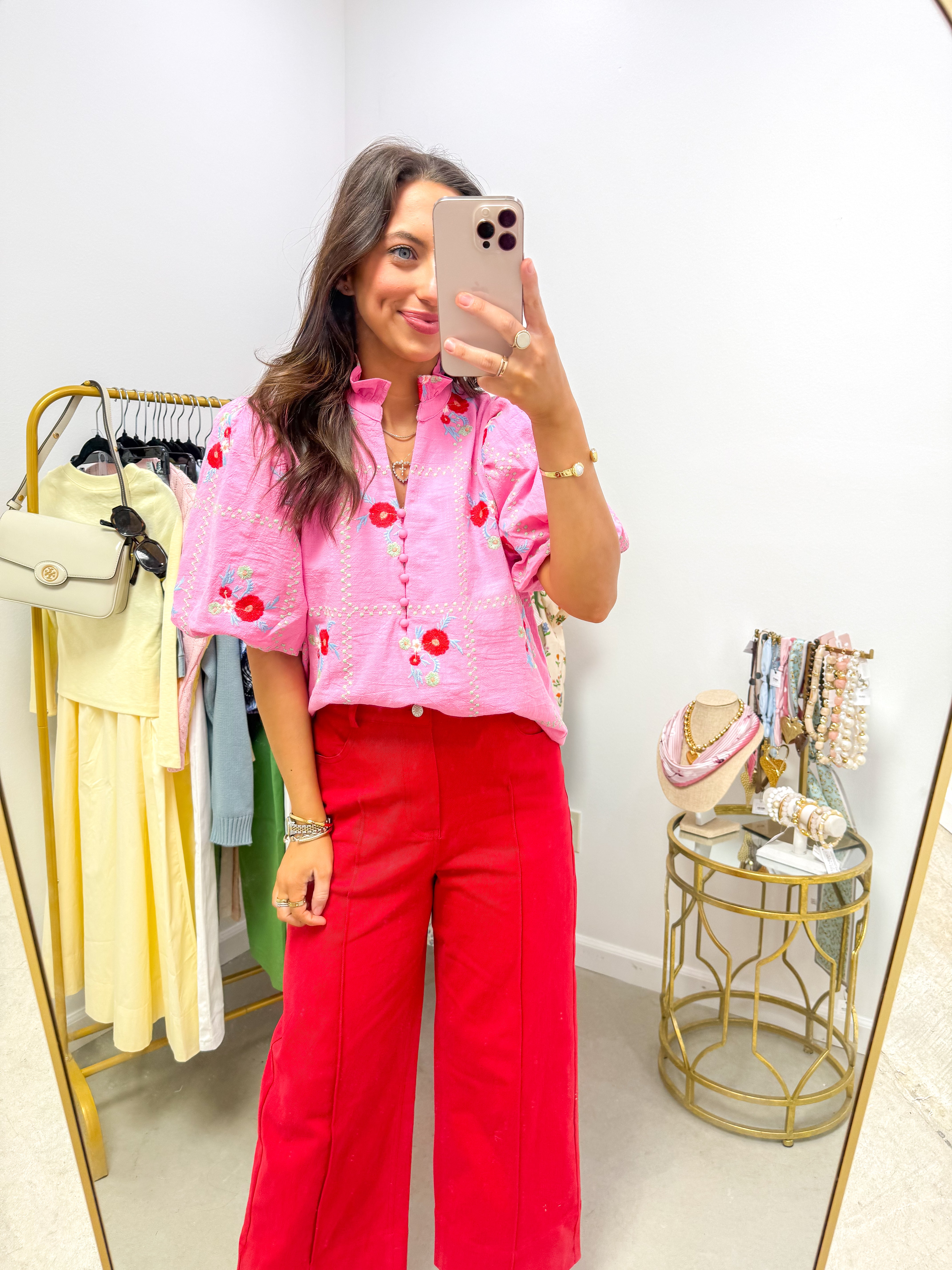 Hattie Pink Blouse