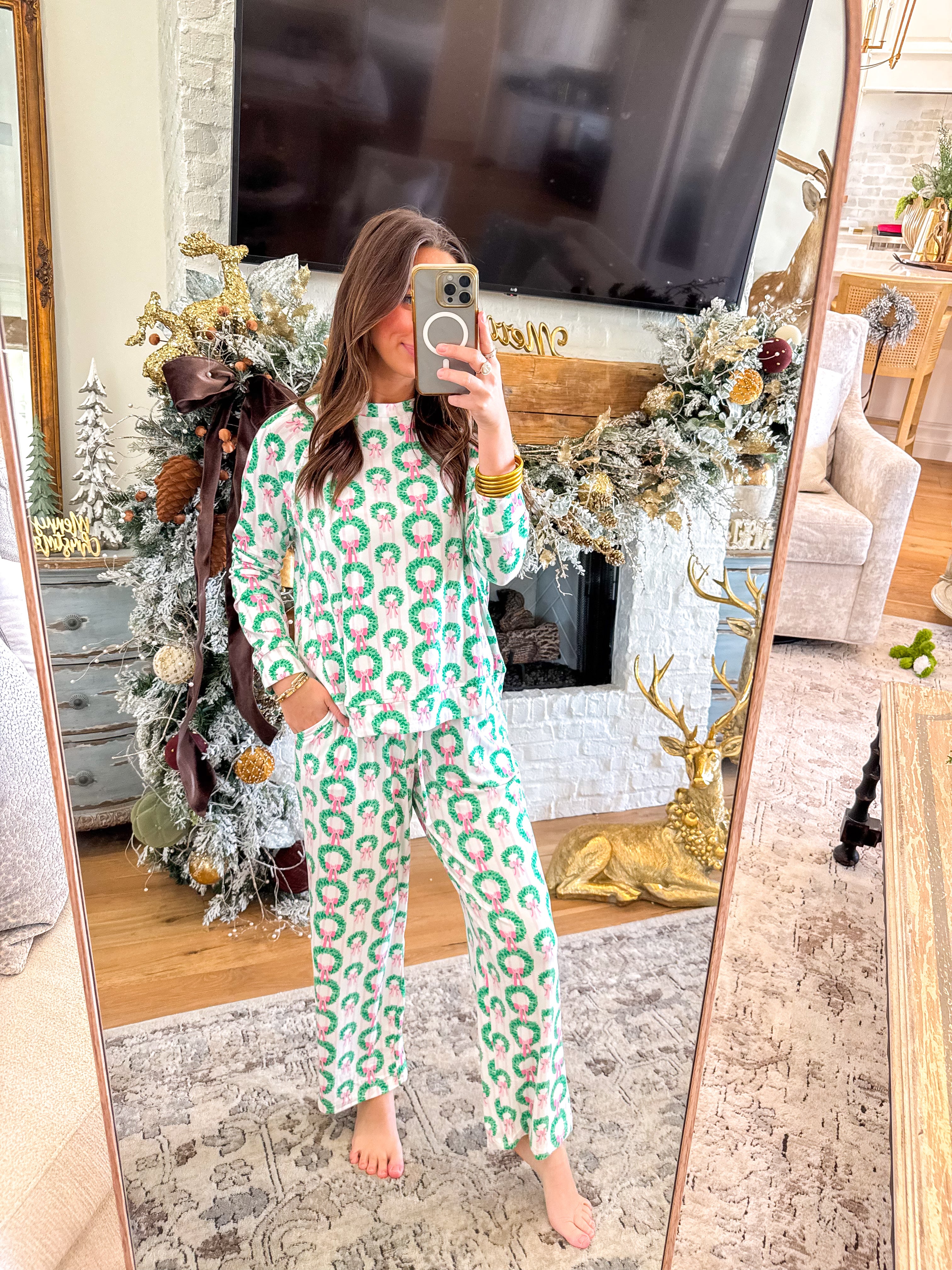 Annie Pajama Set | Rosy Wreaths