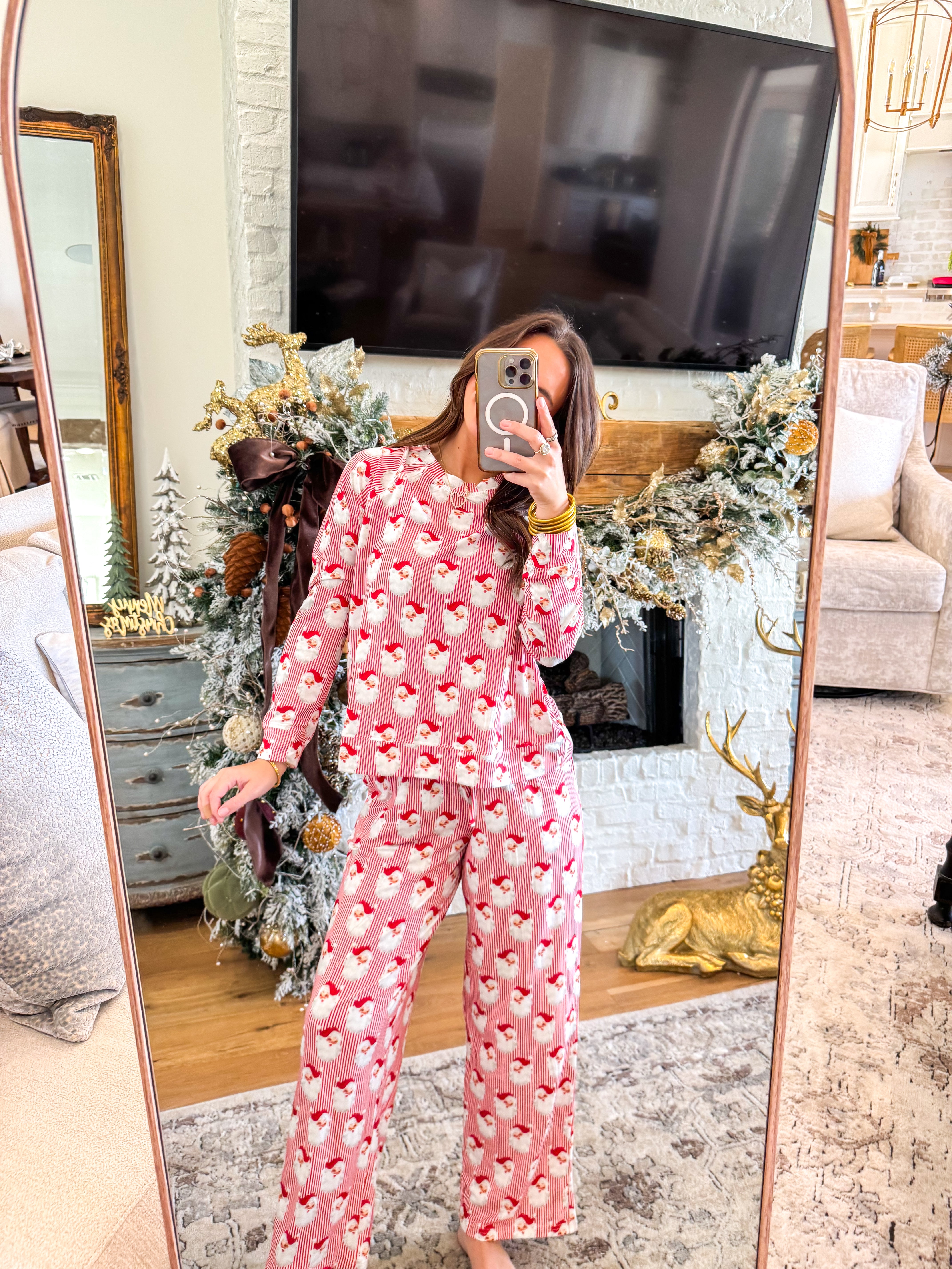 Annie Pajama Set | Santa Baby Red