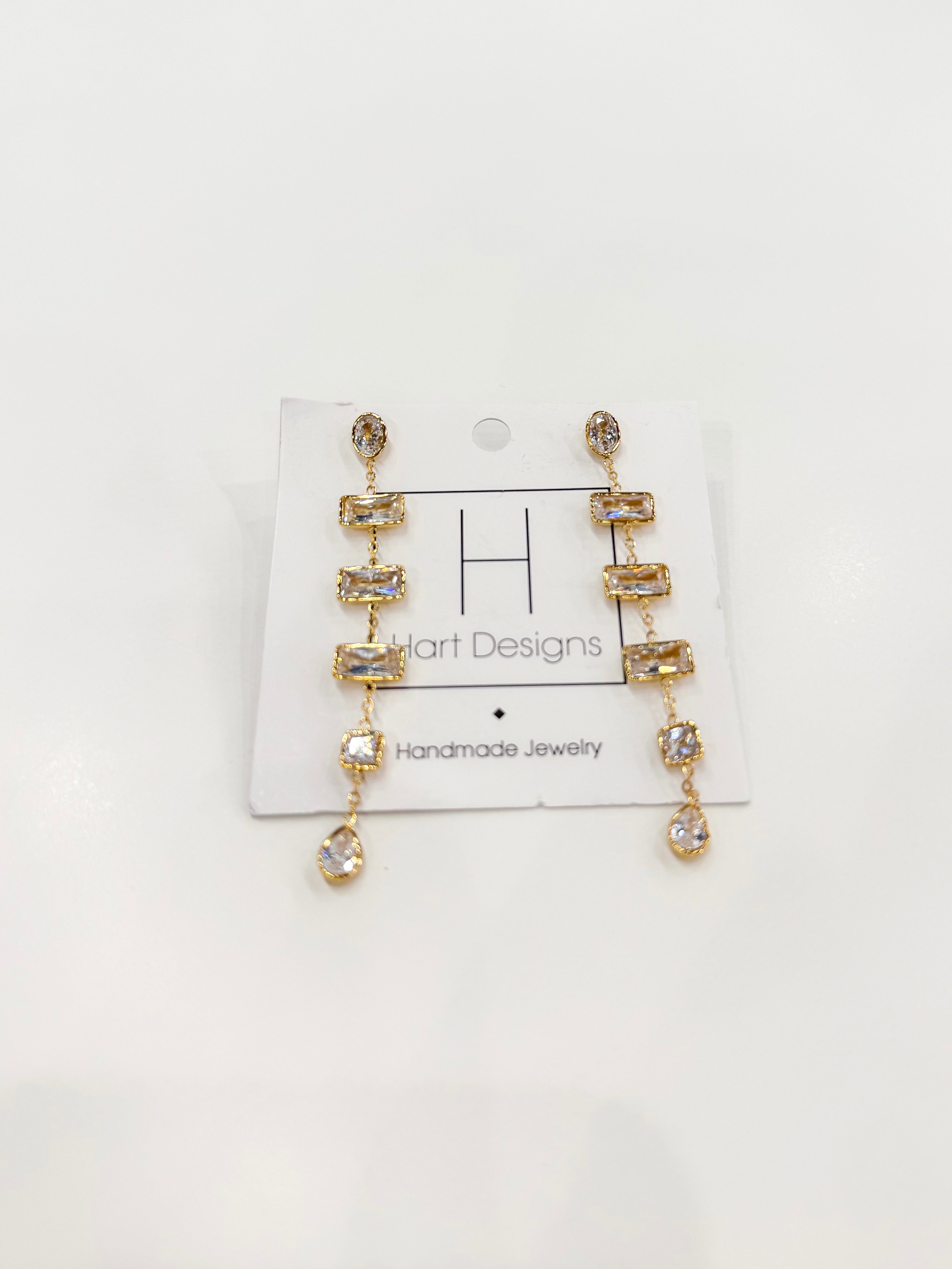 Diamond Multi Drop Earrings