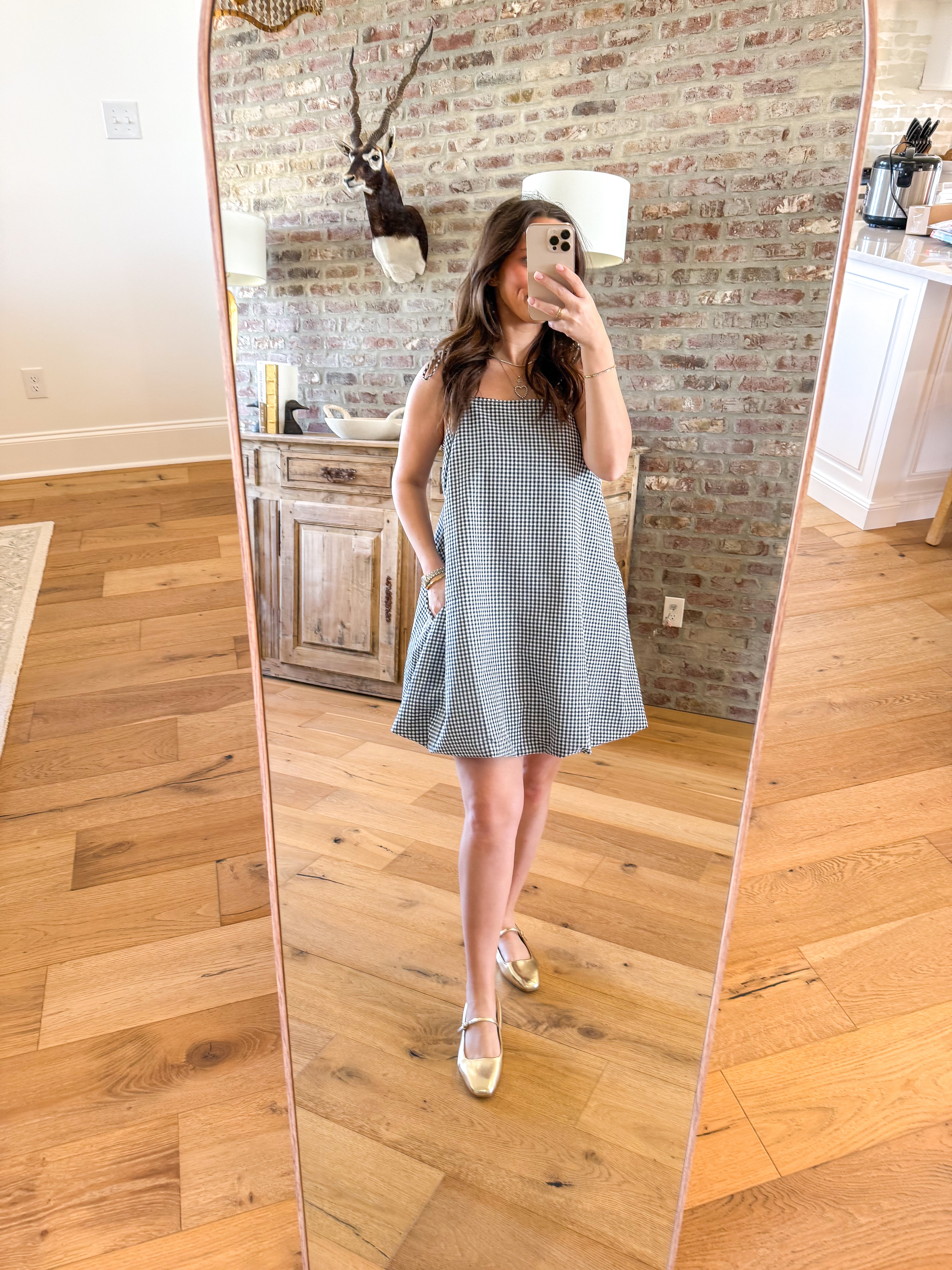 City Check Black Gingham Mini