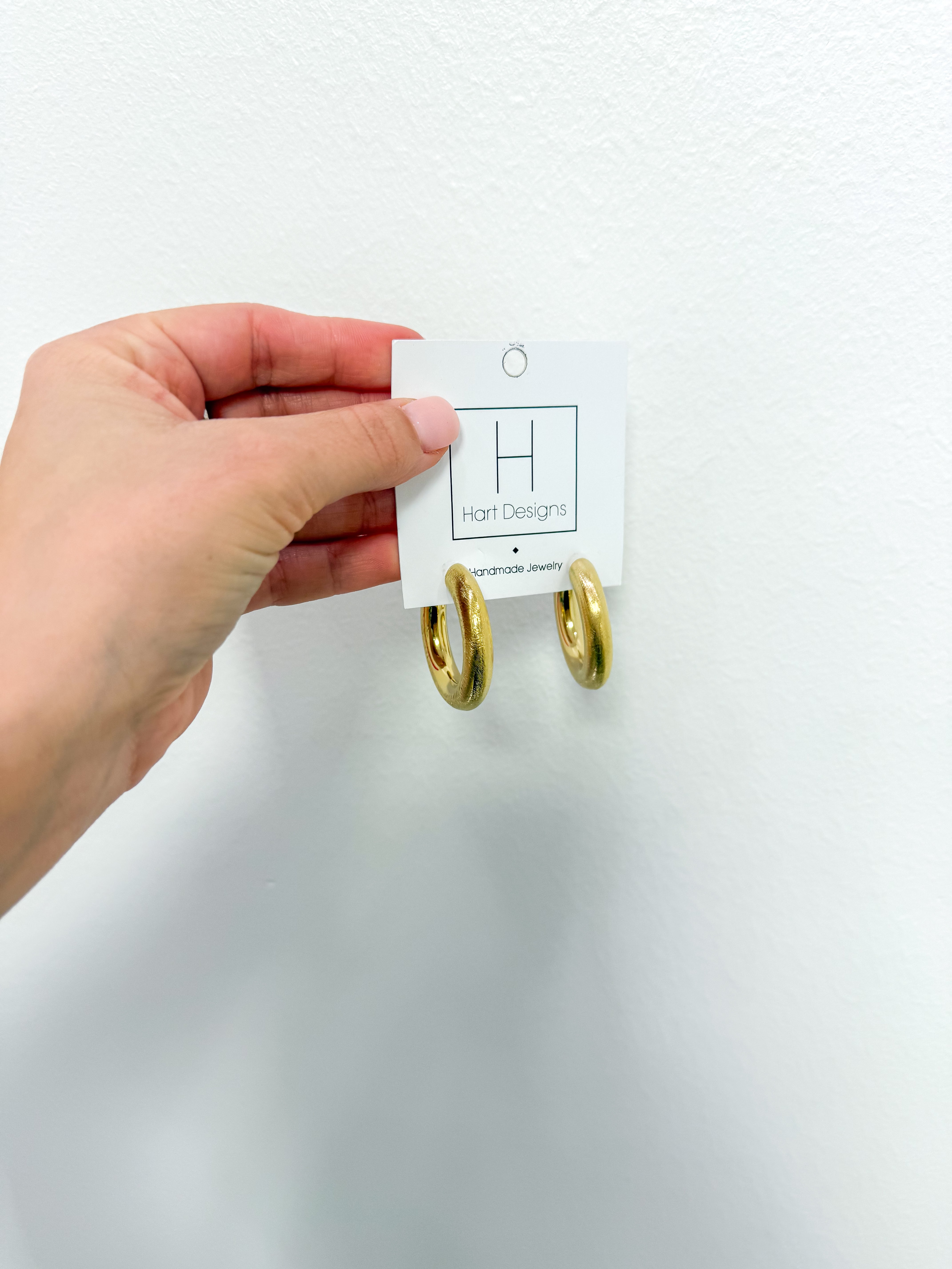 Large Hammered Gold Hoops