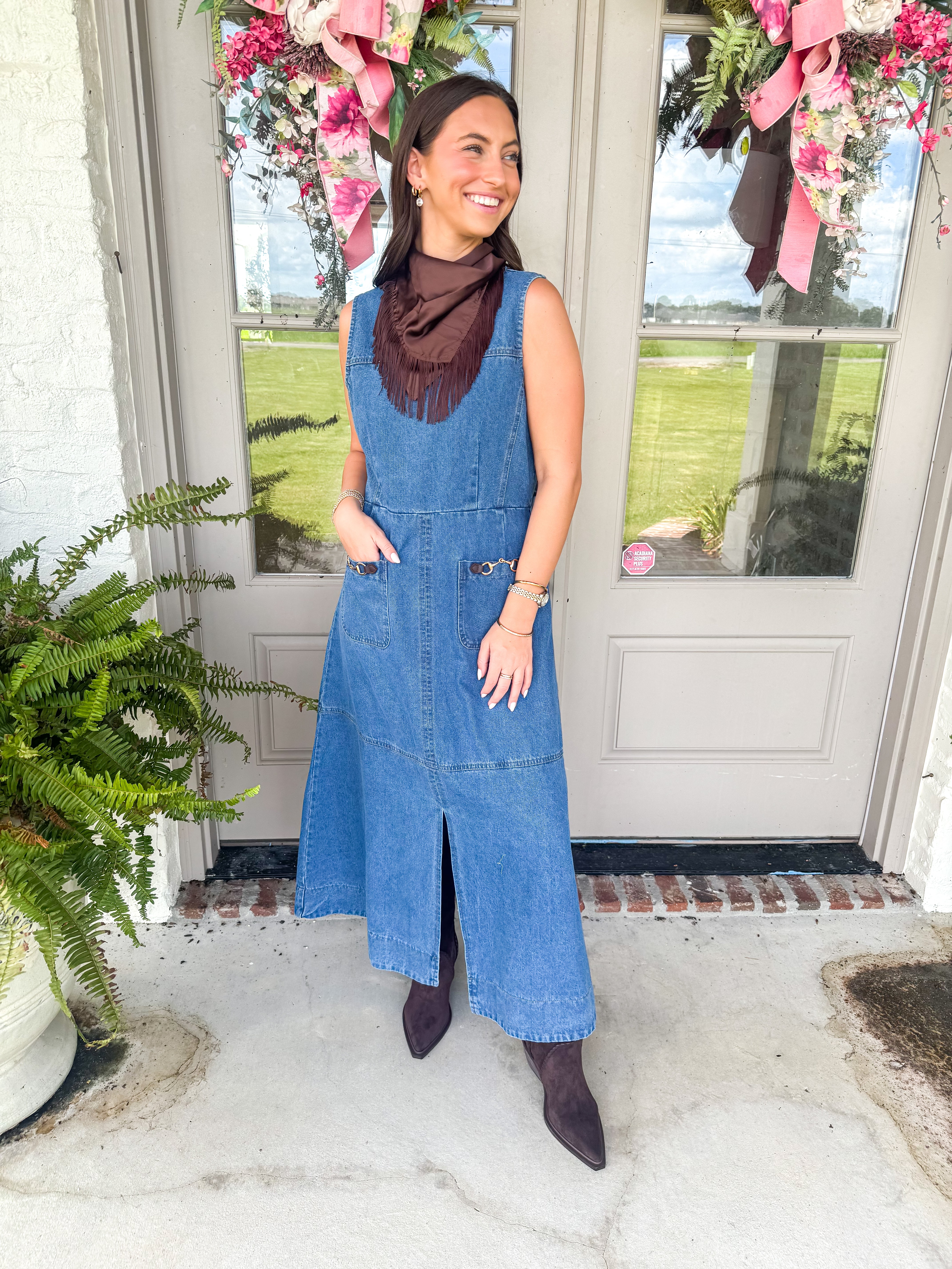 Chamberlain Light Denim Midi Dress