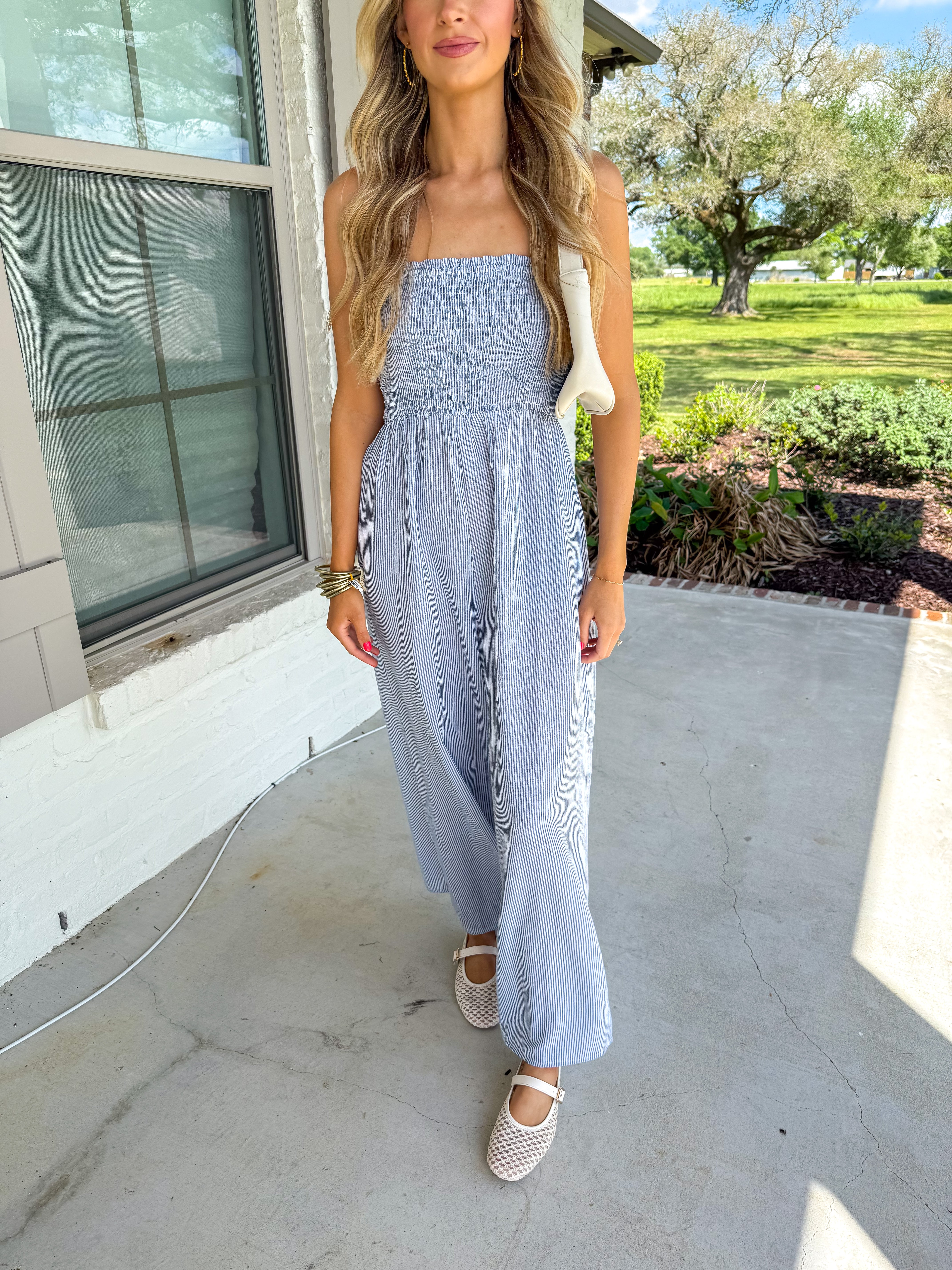 Garden Sun Smocked Jumpsuit