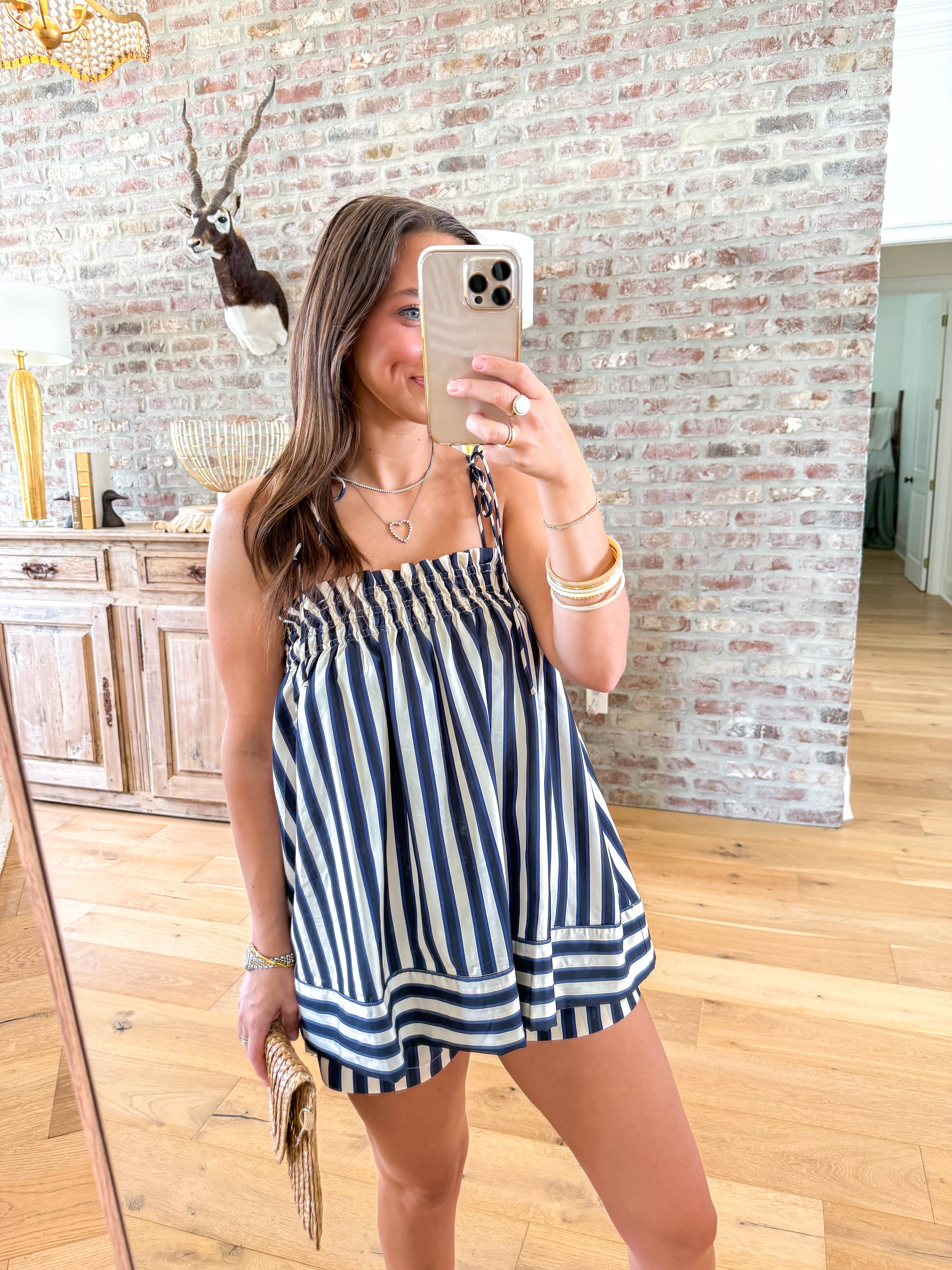 Arlette Blue Striped Set