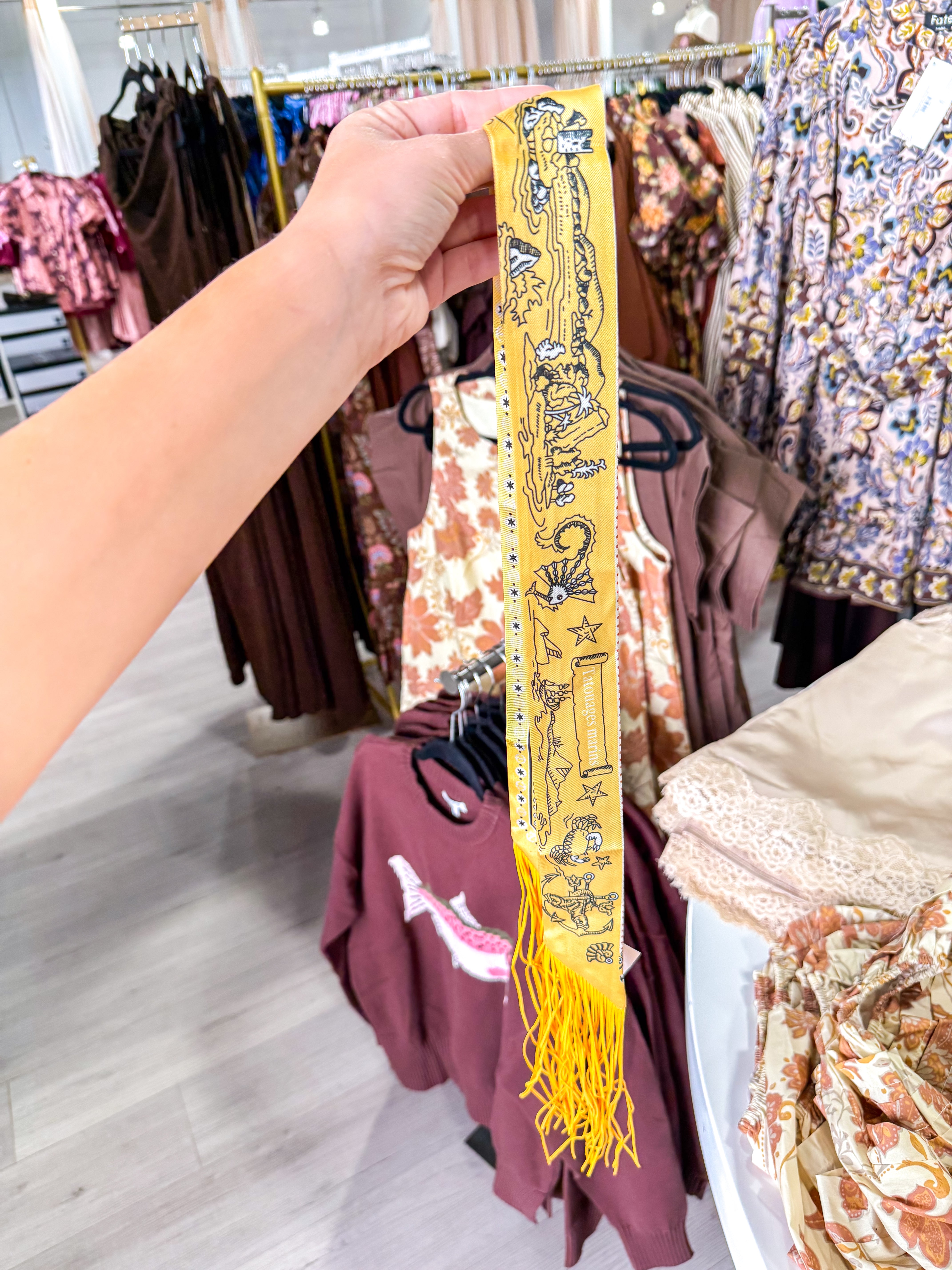 Yellow Twilly Fringe Scarf