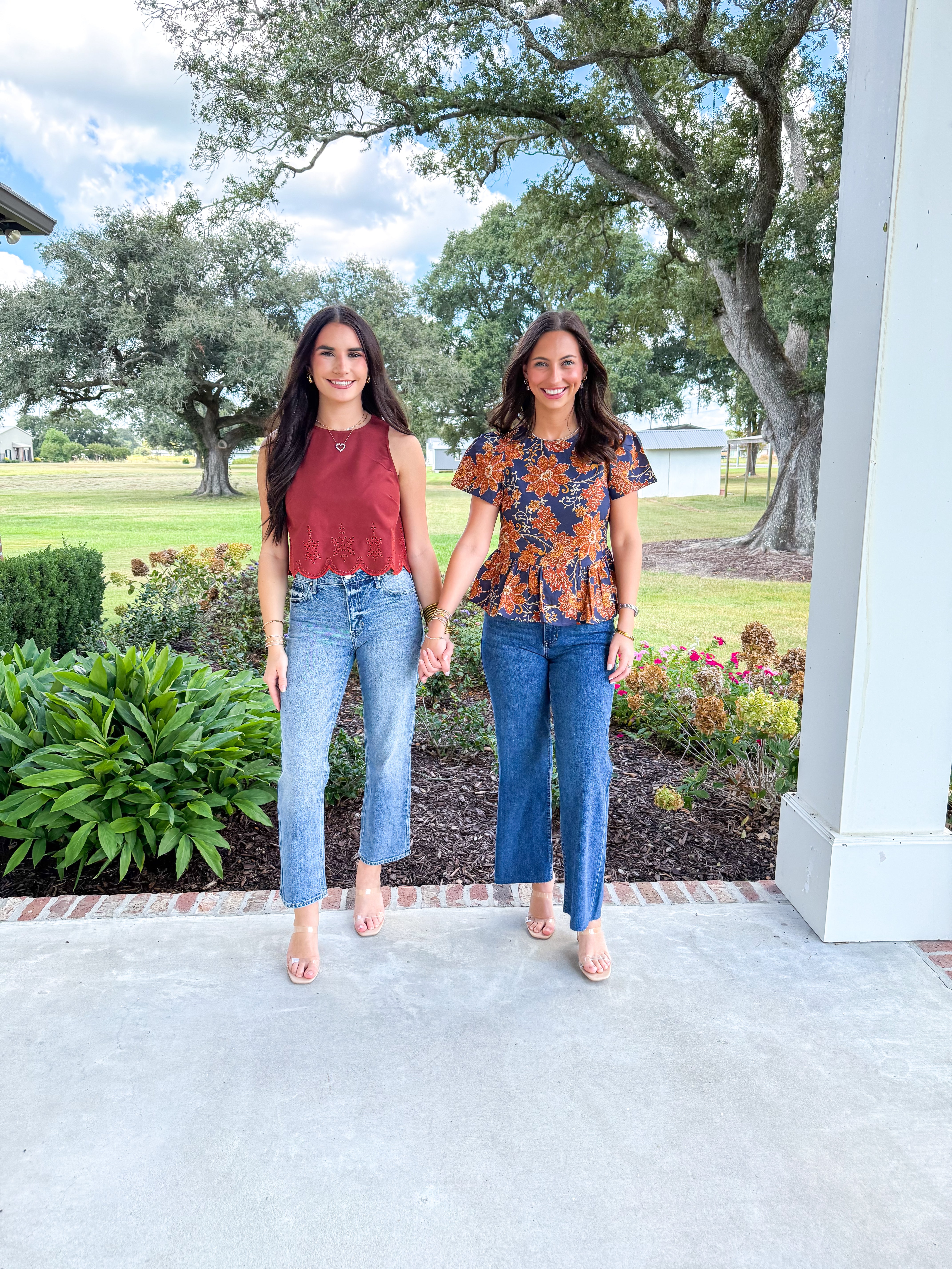 Tea Garden Scallop Hem Top