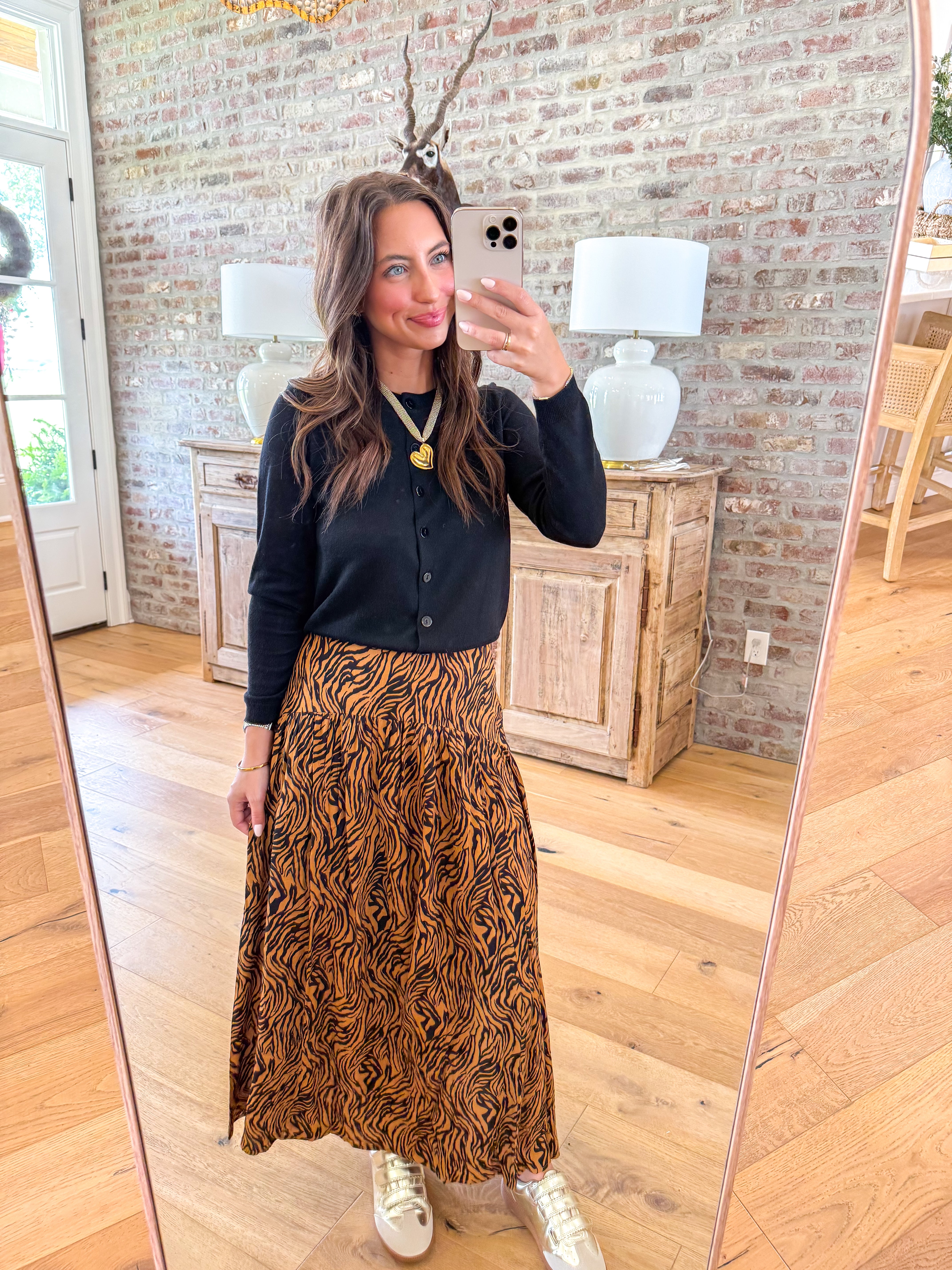 Wild Side Tiger Print Maxi Skirt