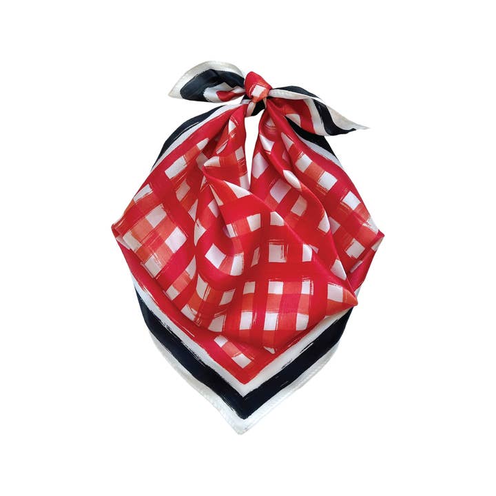 Tailgate Check Scarf In Red & Black