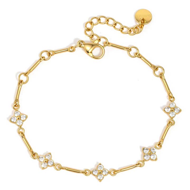 Pave' Clover Bracelet