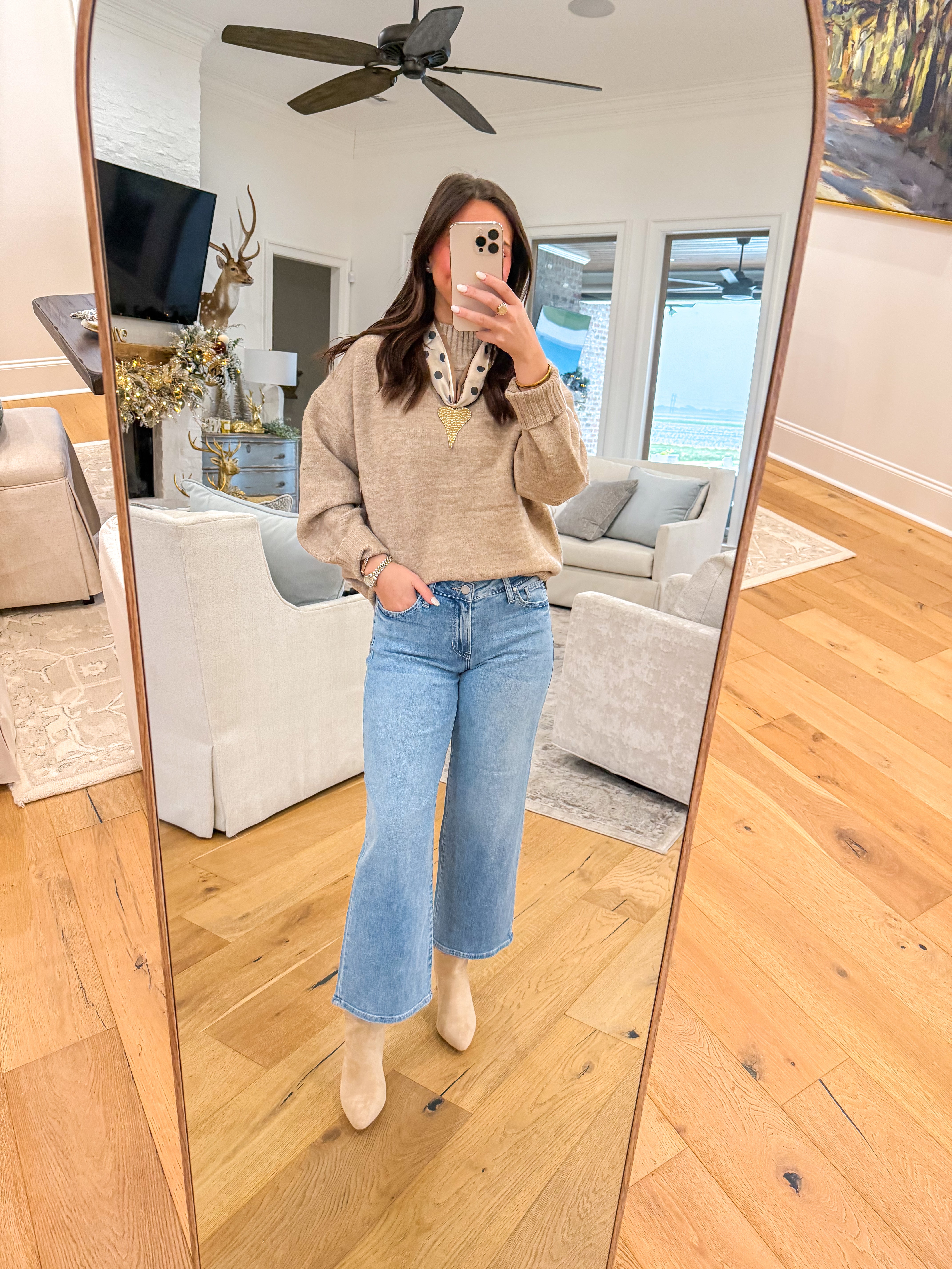 Light Wash Petite Slim Wide Leg